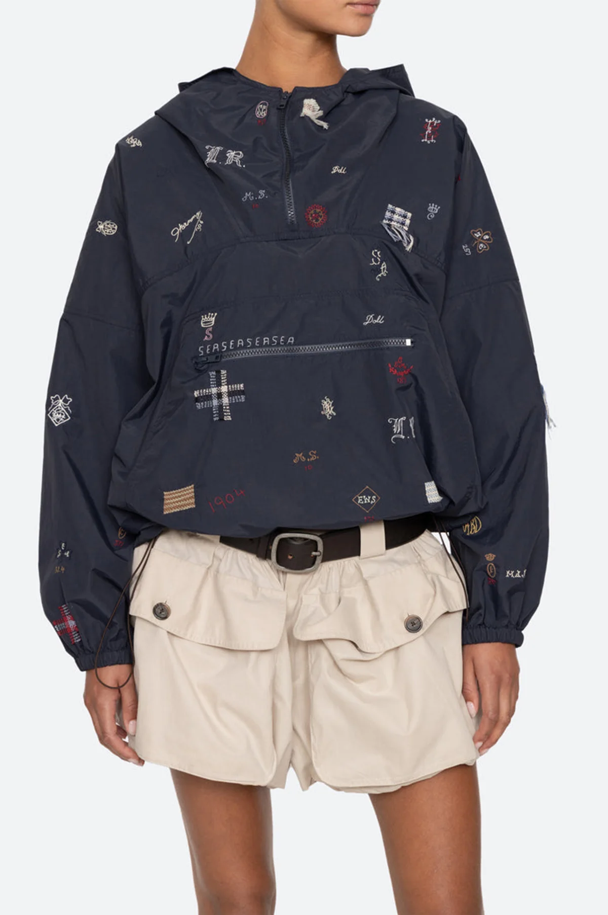 Claira Emb Anorak Navy - Image 2