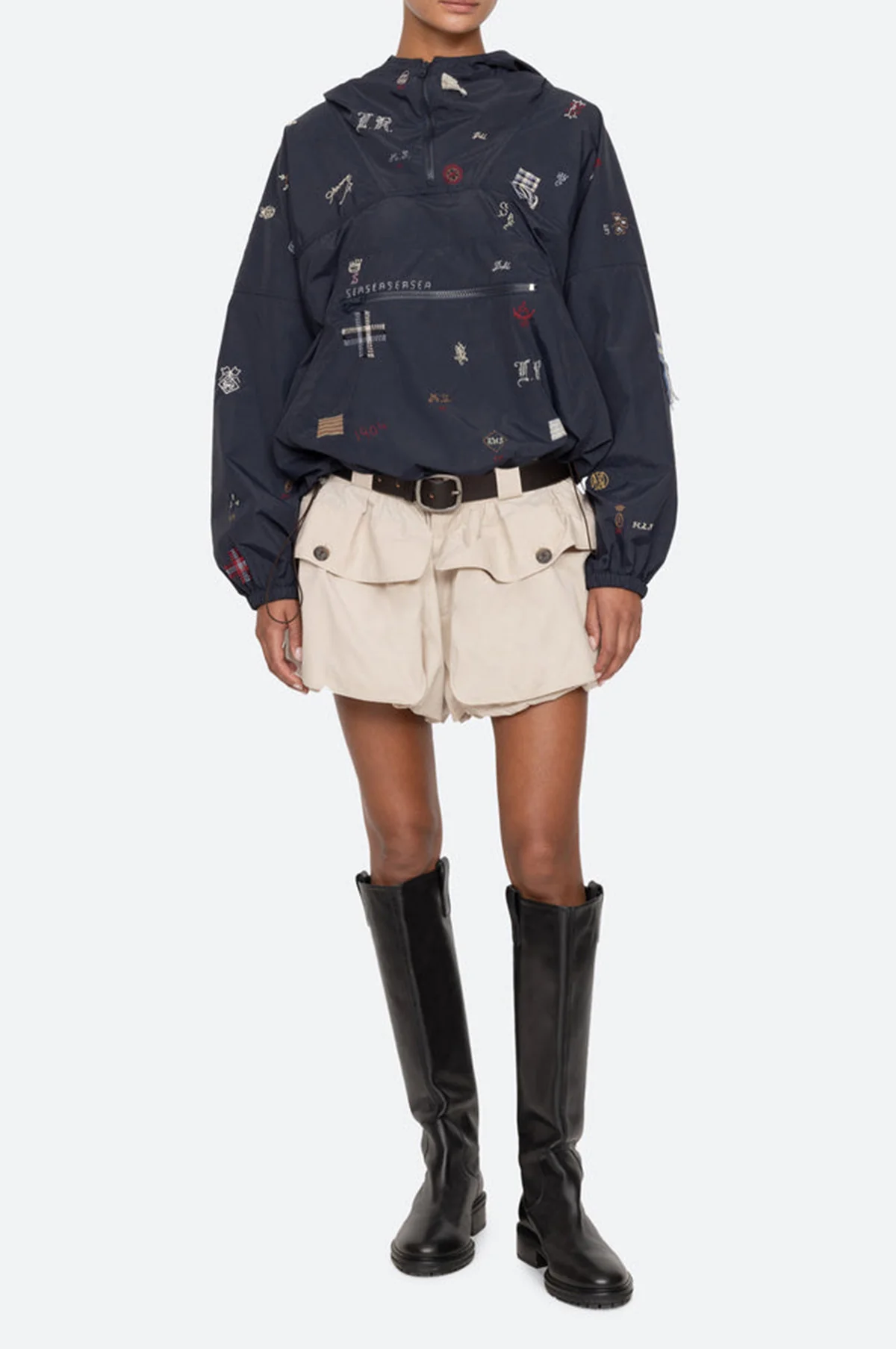 Claira Emb Anorak Navy - Image 5