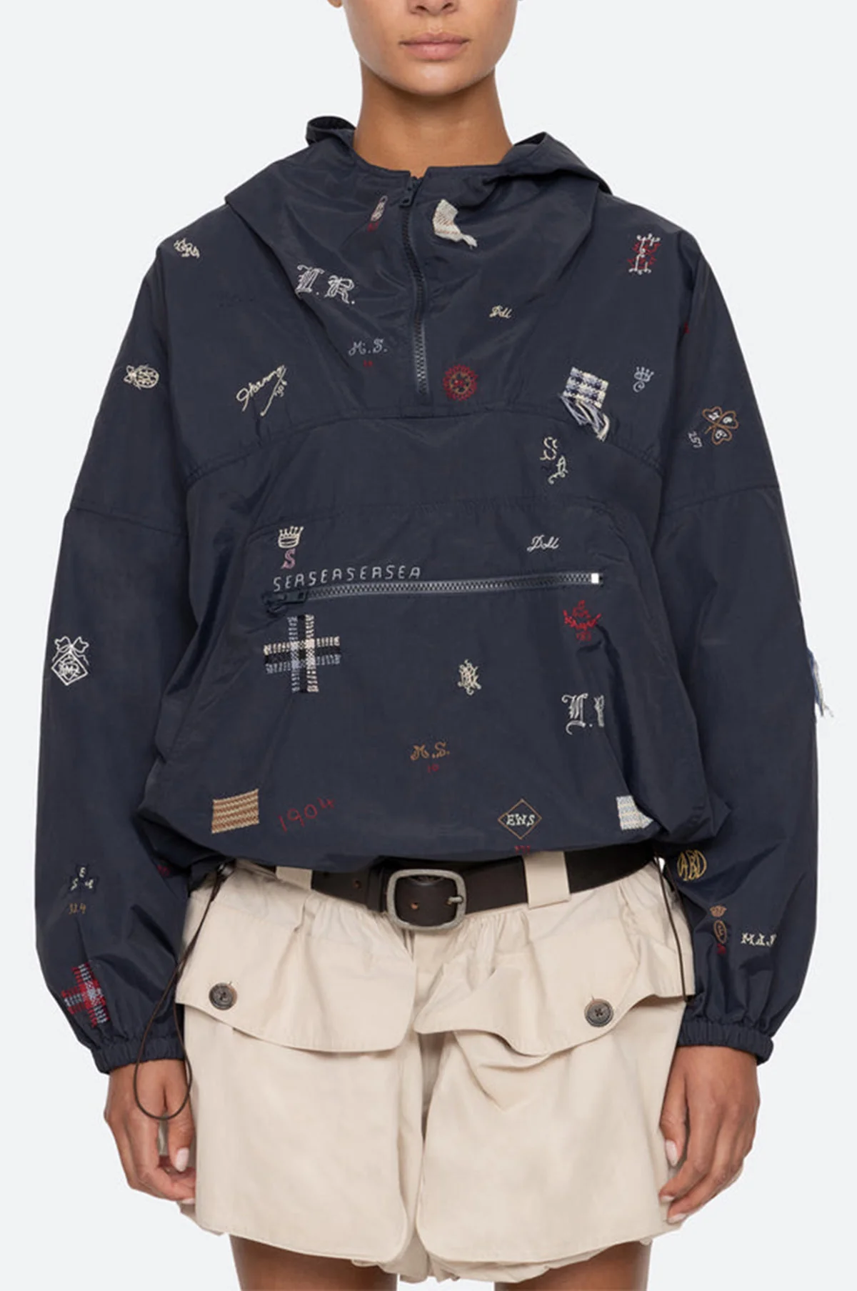 Claira Emb Anorak Navy - Image 7