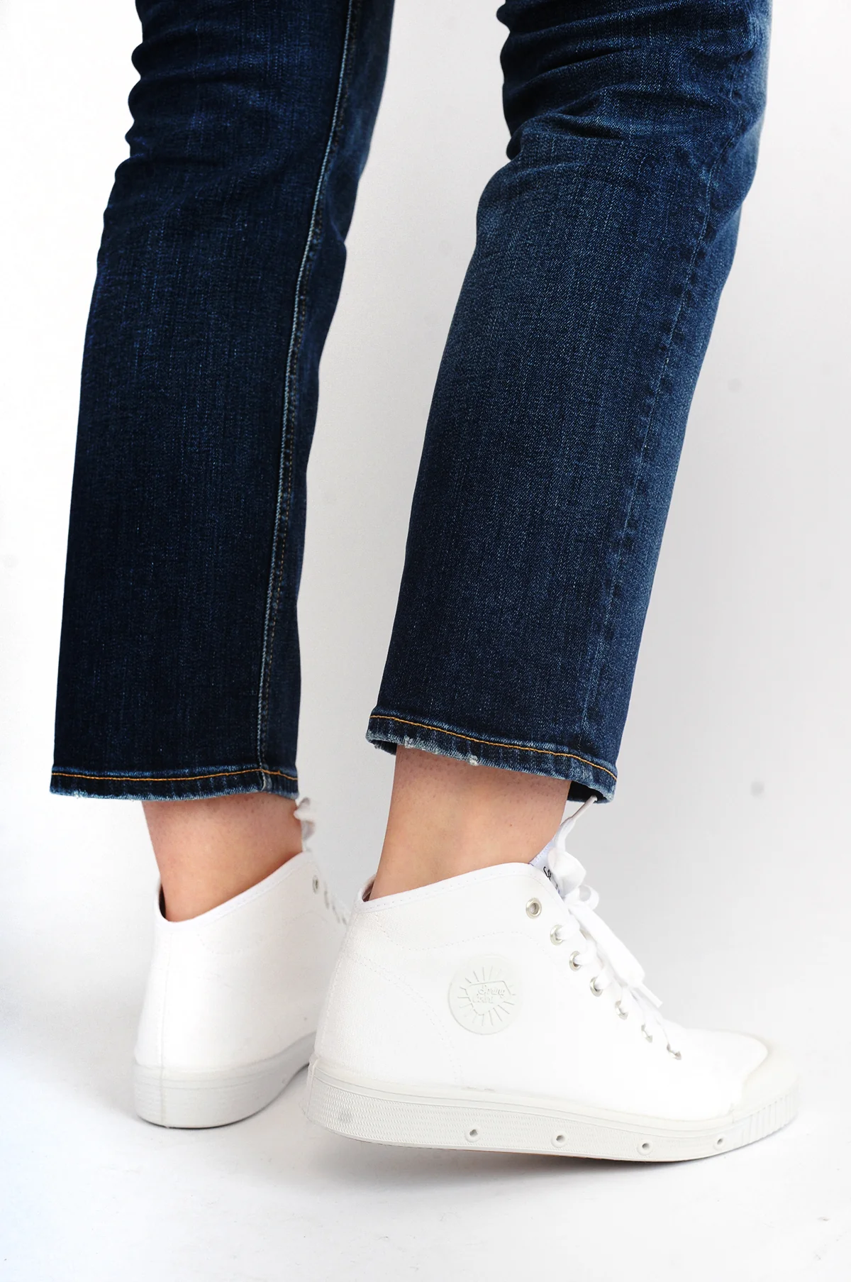 Original B2 Mid Top White Canvas Sneakers - Image 5