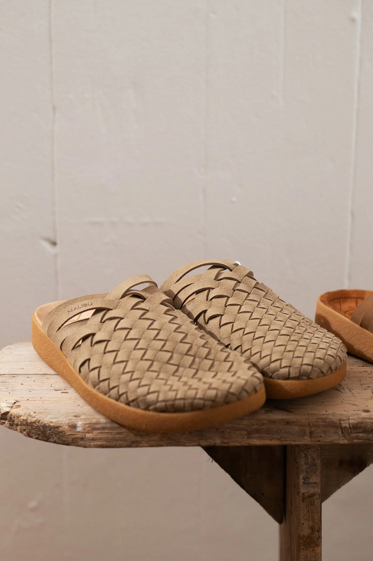 Colony Suede Vegan Leather Taupe/Tan - Image 2
