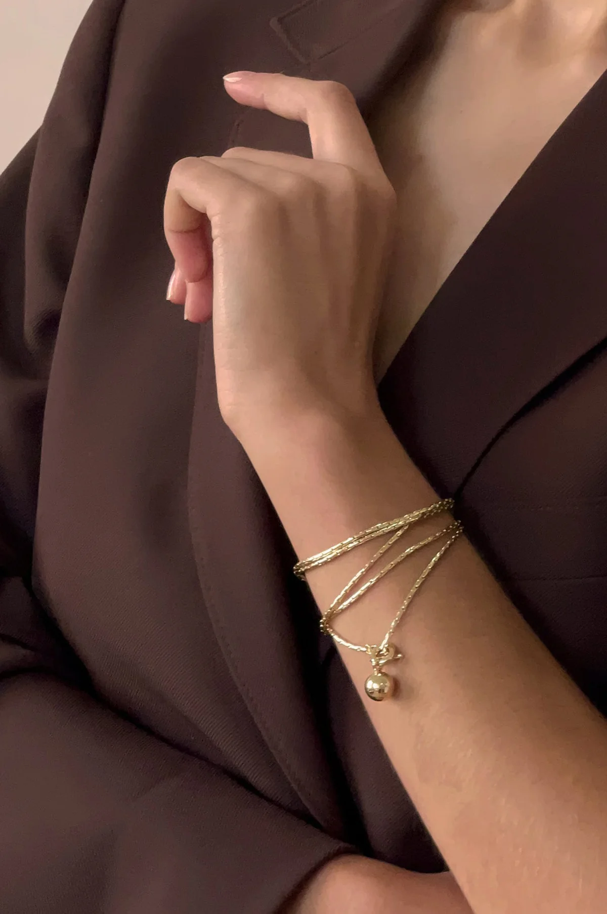 Constance Gold Wrap Chain Necklace - Image 3