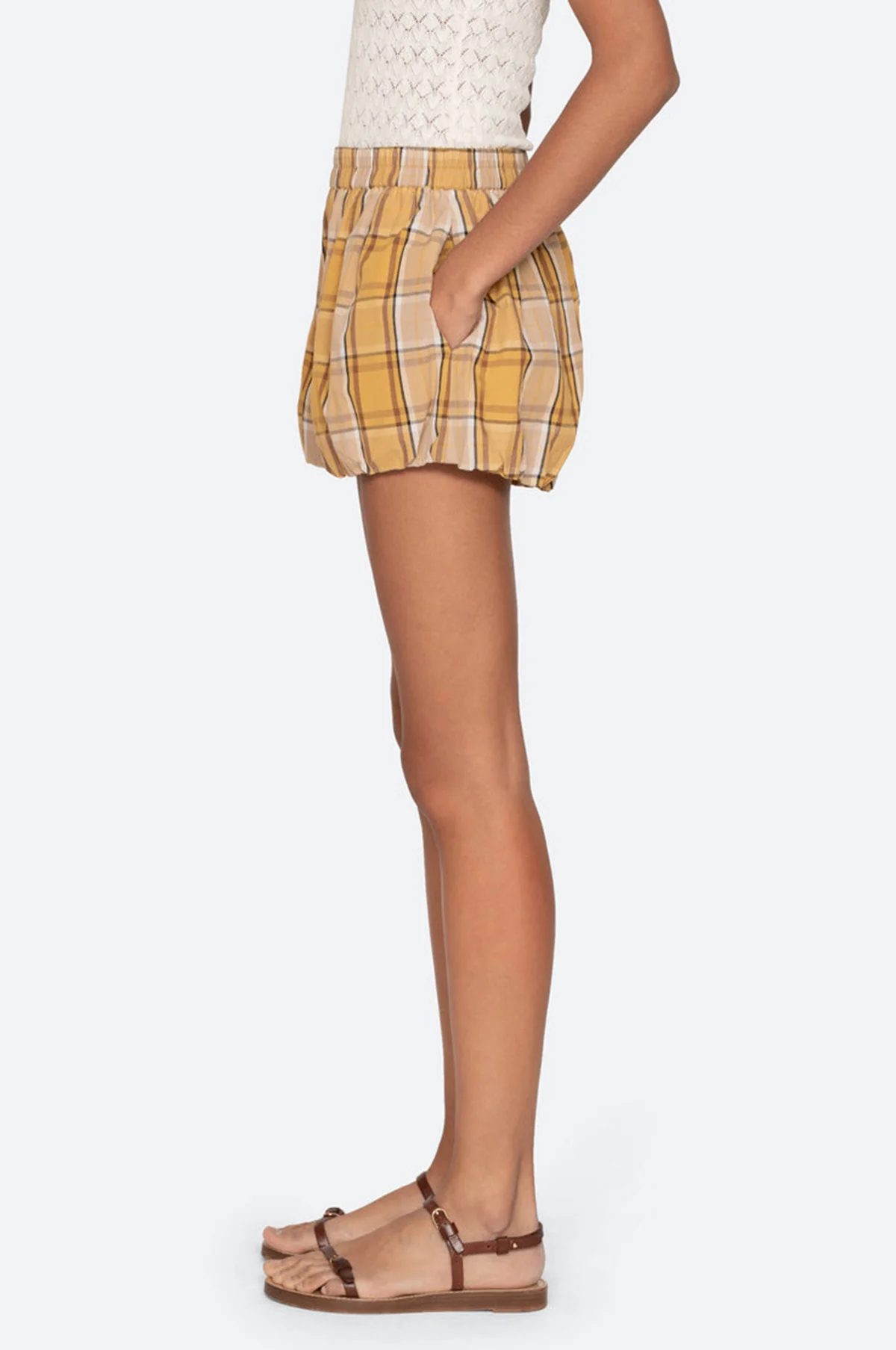 Copeland Plaid Shorts Yellow - Image 6
