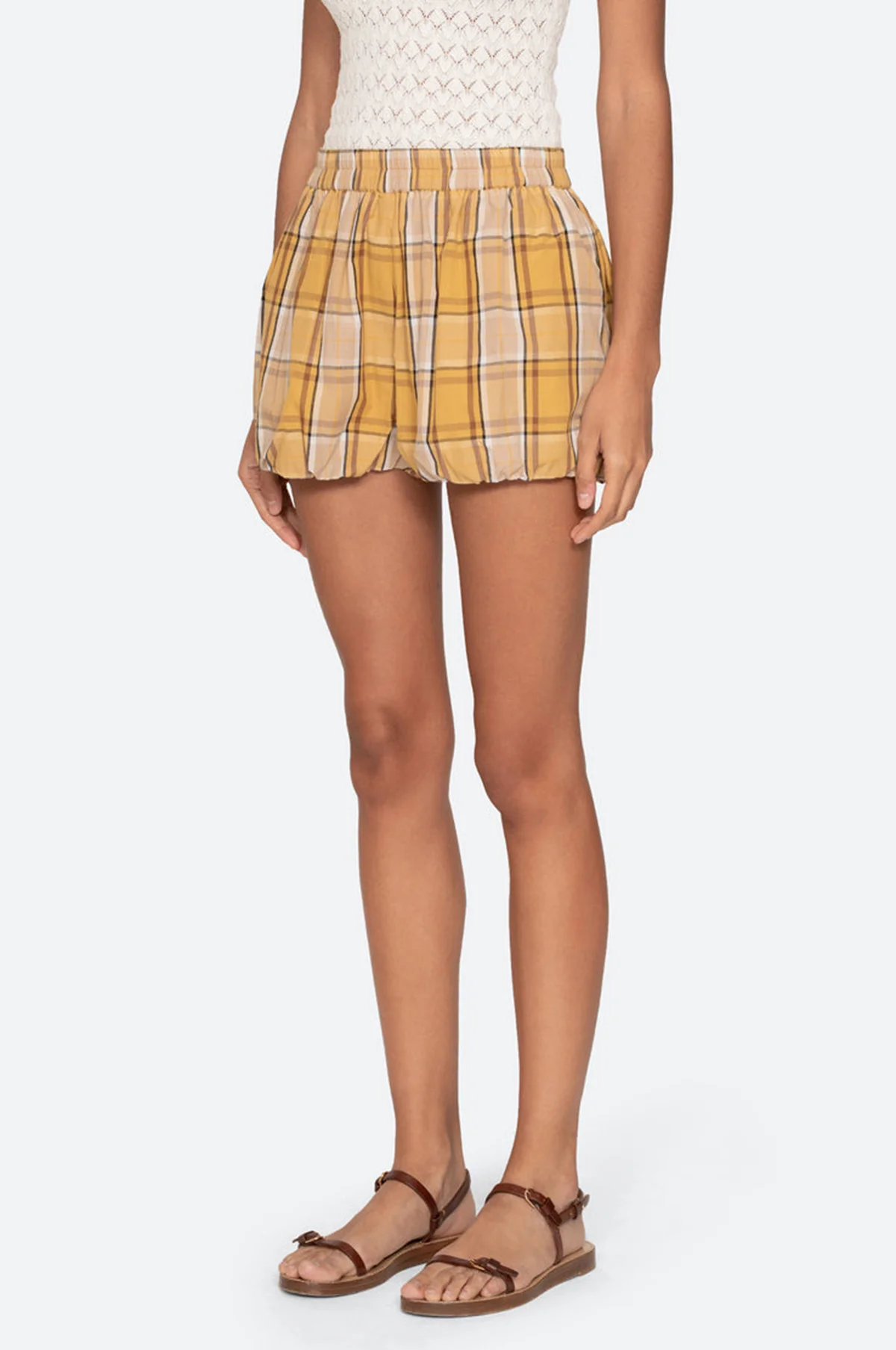Copeland Plaid Shorts Yellow - Image 7