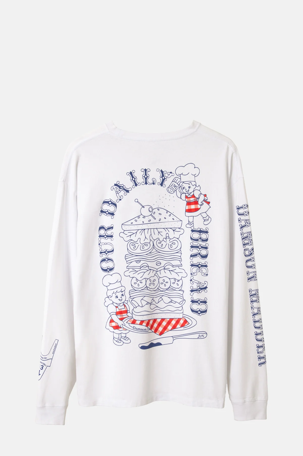 Damson Deli LS Tee White - Image 2