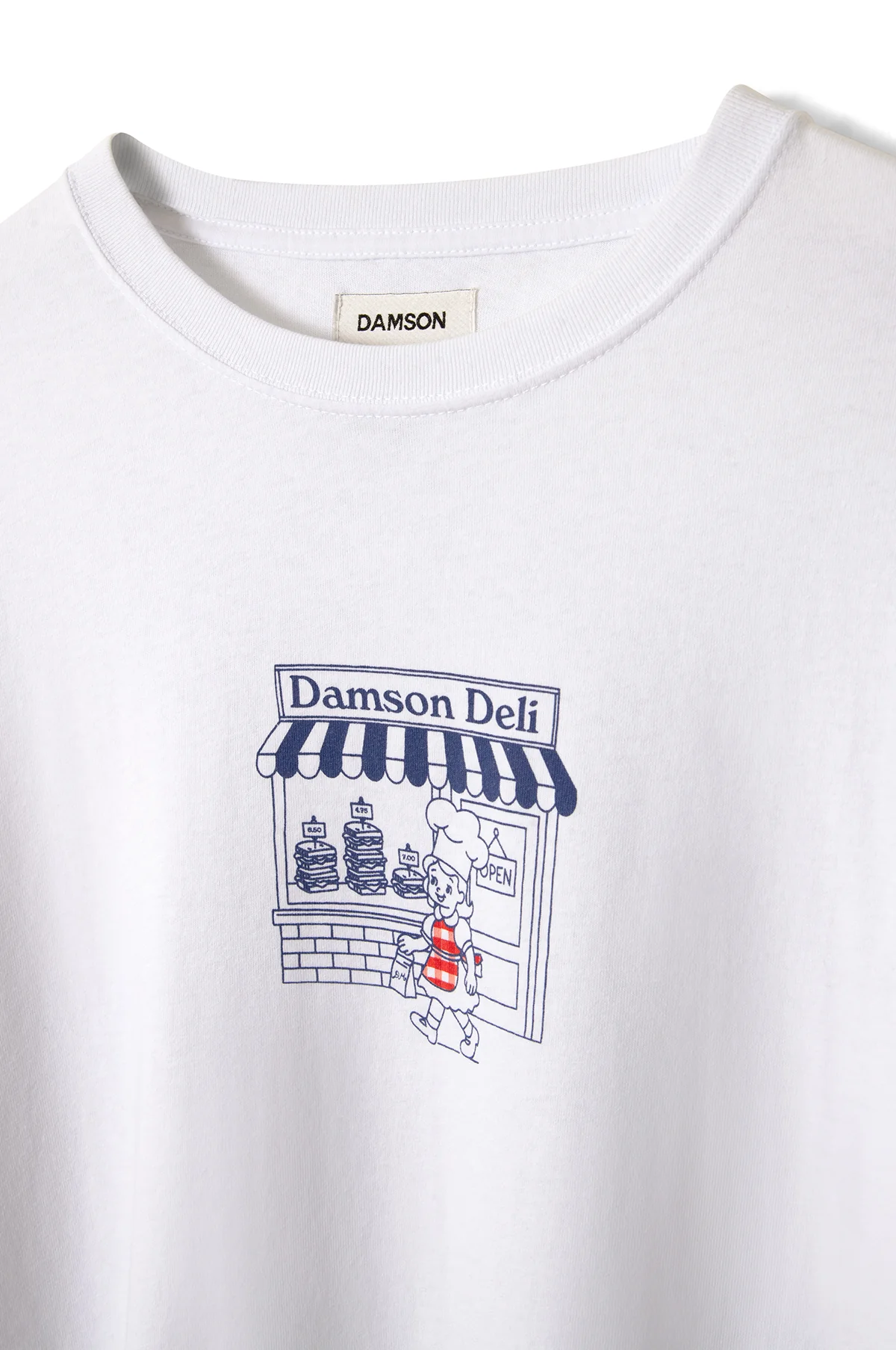Damson Deli LS Tee White - Image 6