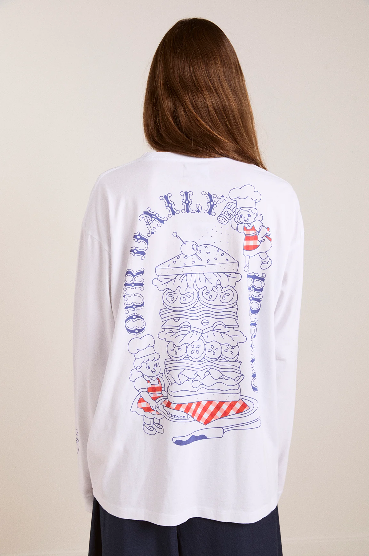 Damson Deli LS Tee White - Image 9