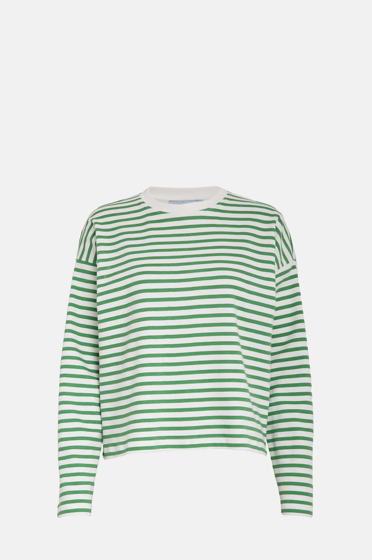Denisa Striped Long Sleeve T-Shirt Greenbriar Stripe