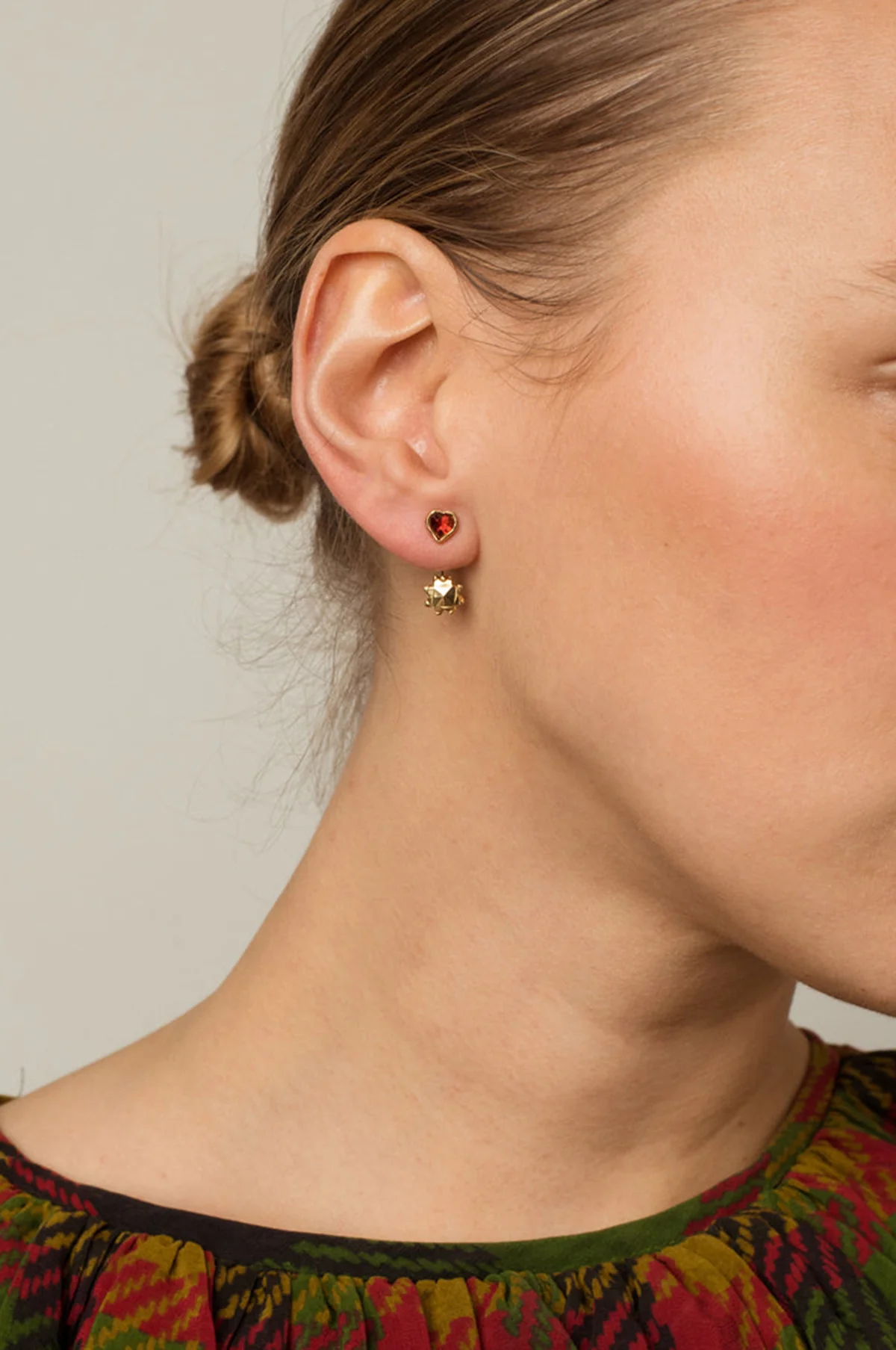 Detachable Drop Red Quartz Earrings - Image 3