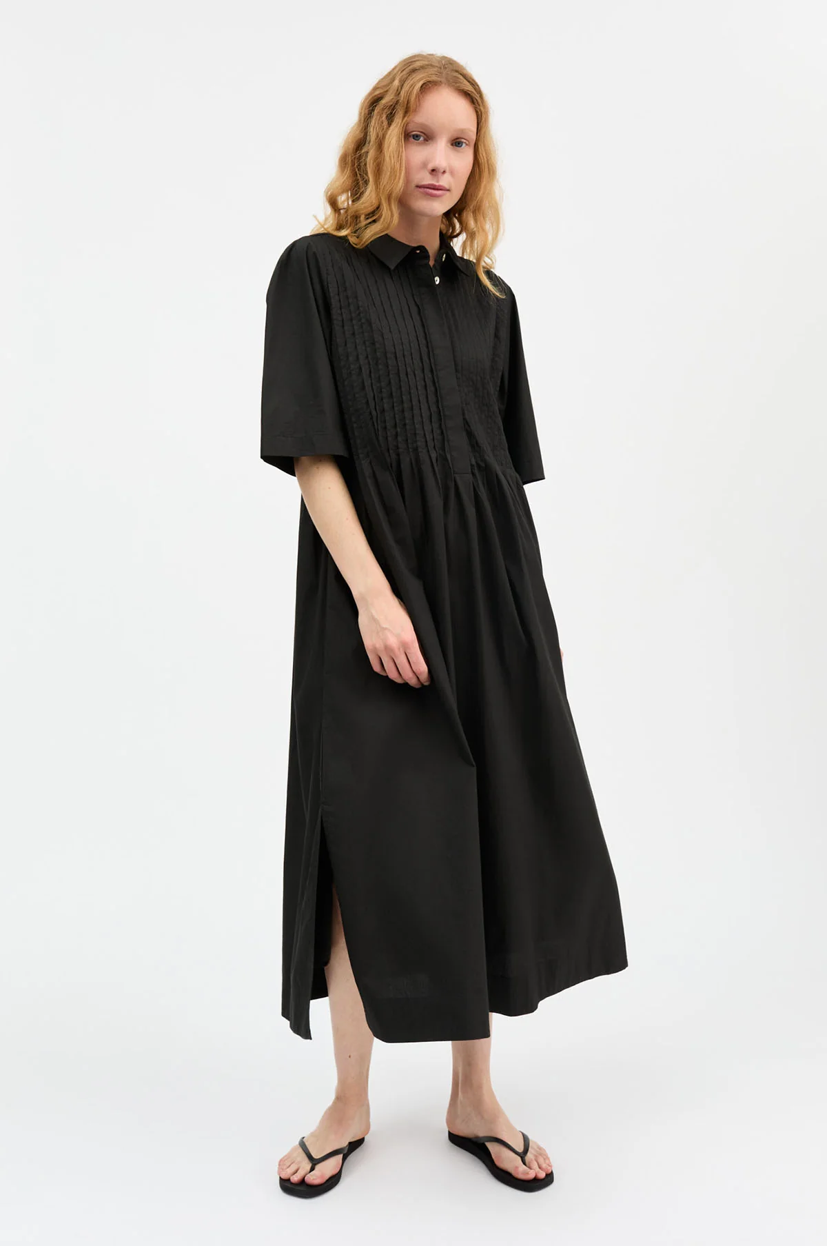 Dot Shirtdress Black - Image 2