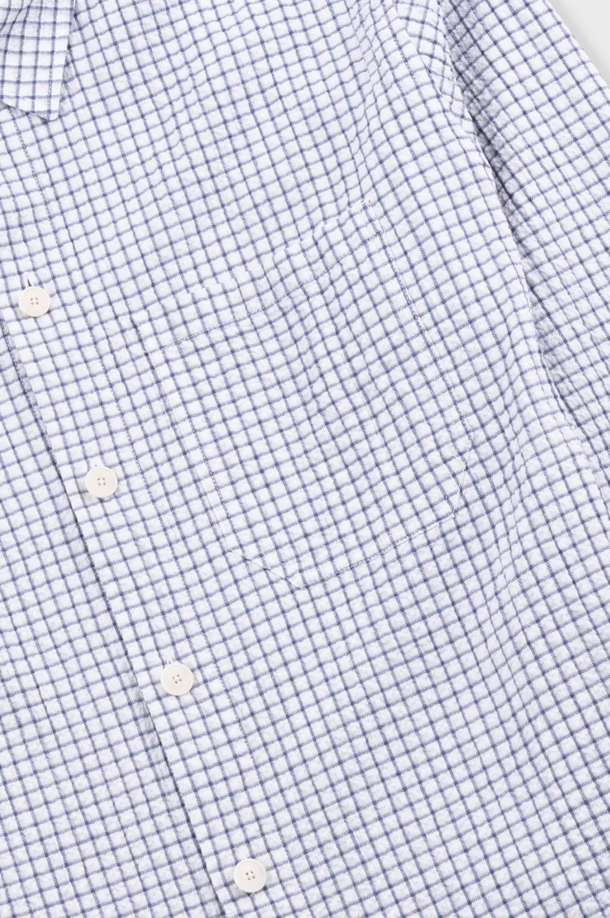 Easy Fit Shirt Soft Blue Mini Check - Image 3