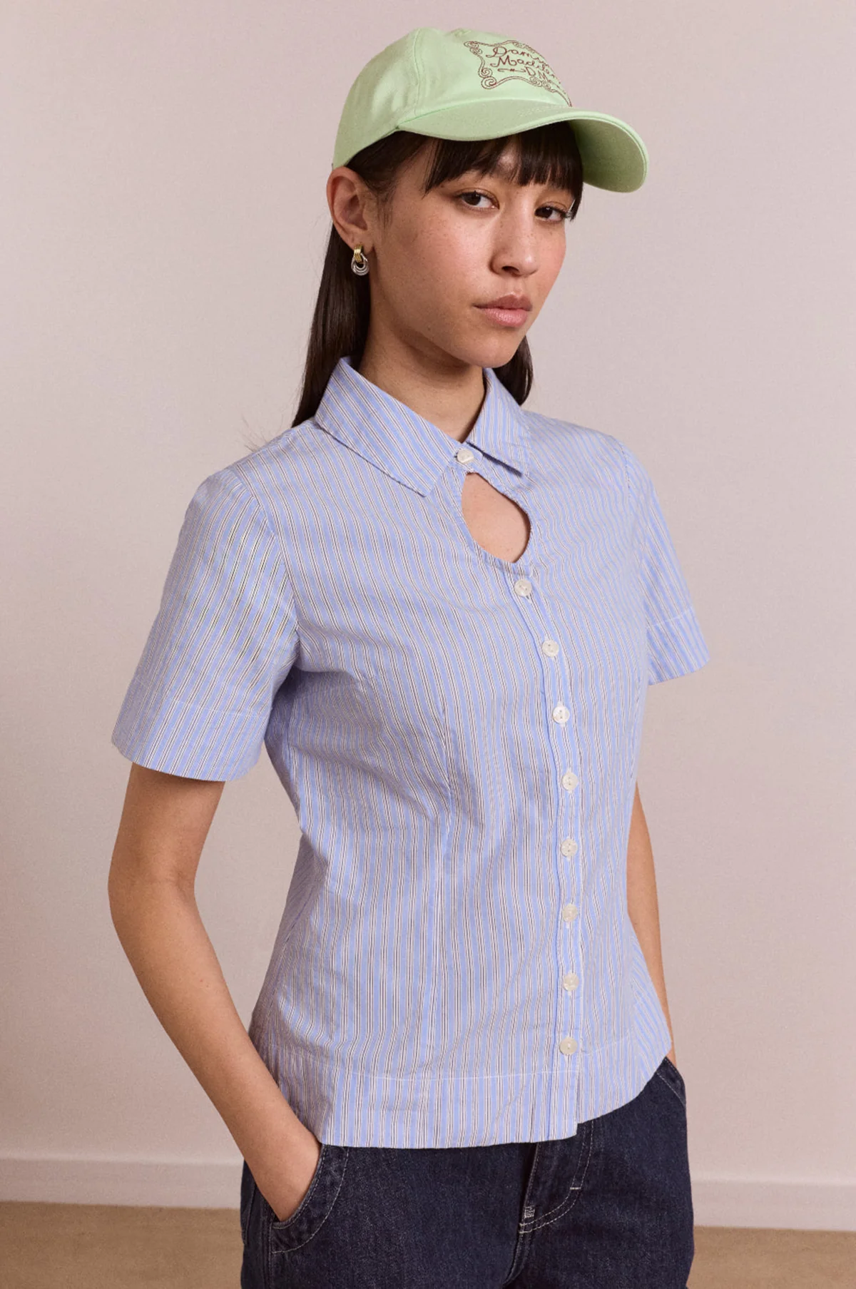 Ebba Shirt Mini Business Stripe - Image 7