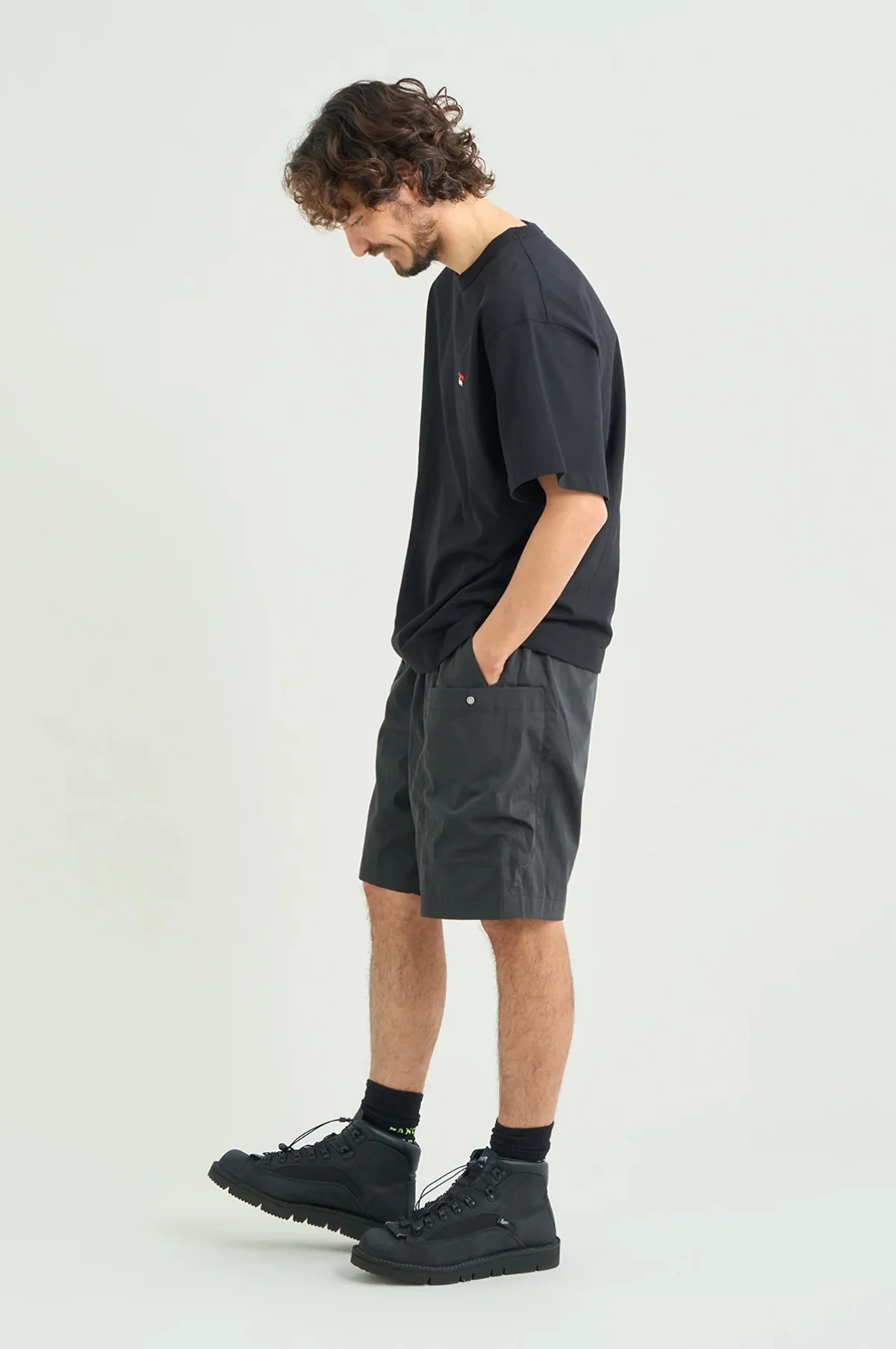 Box Logo Embroidery Tee Black - Image 4