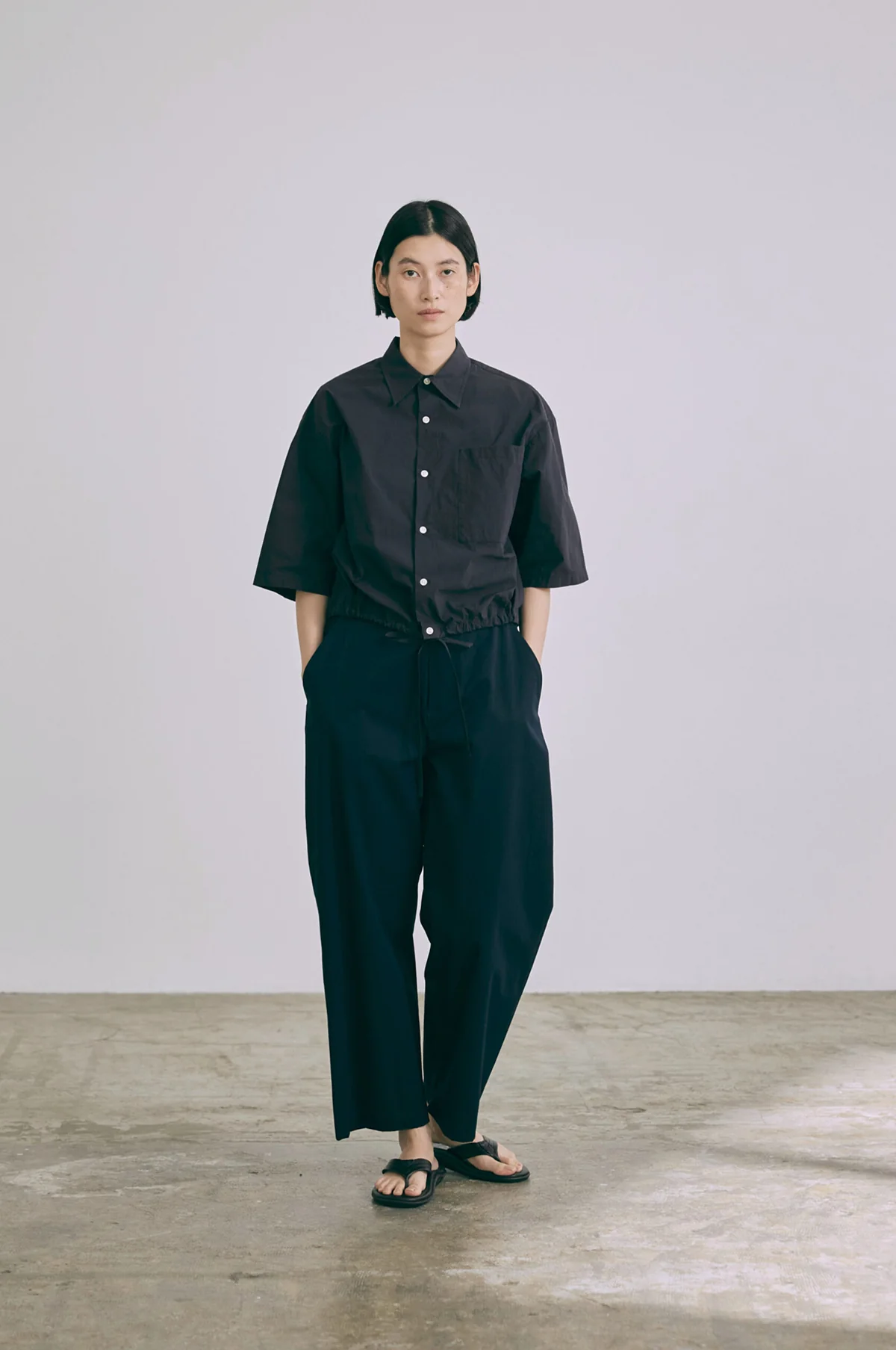 Ecru Chino Pants Navy - Image 2