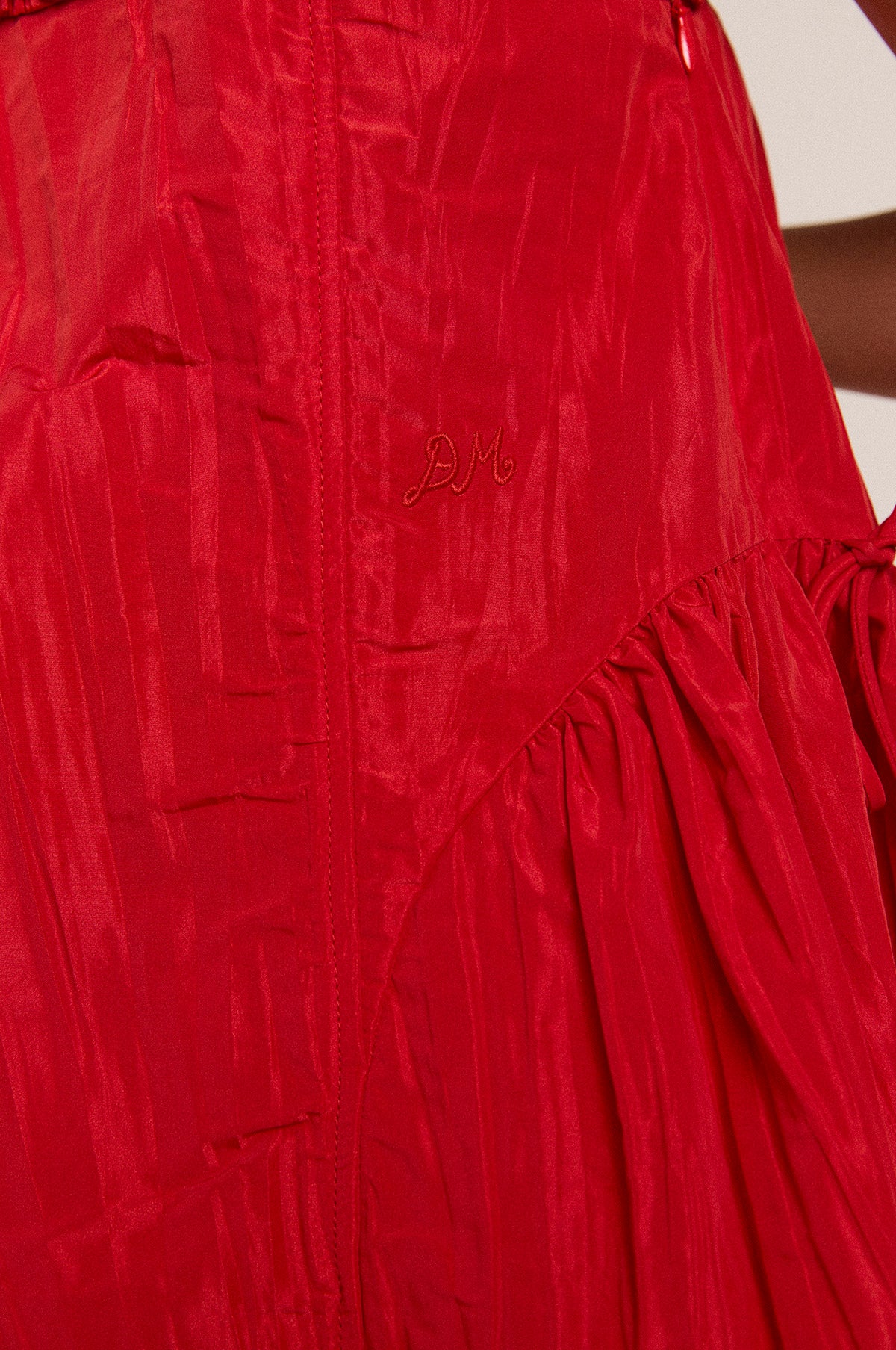 Elina Midi Dress Red Tafetta - Image 11