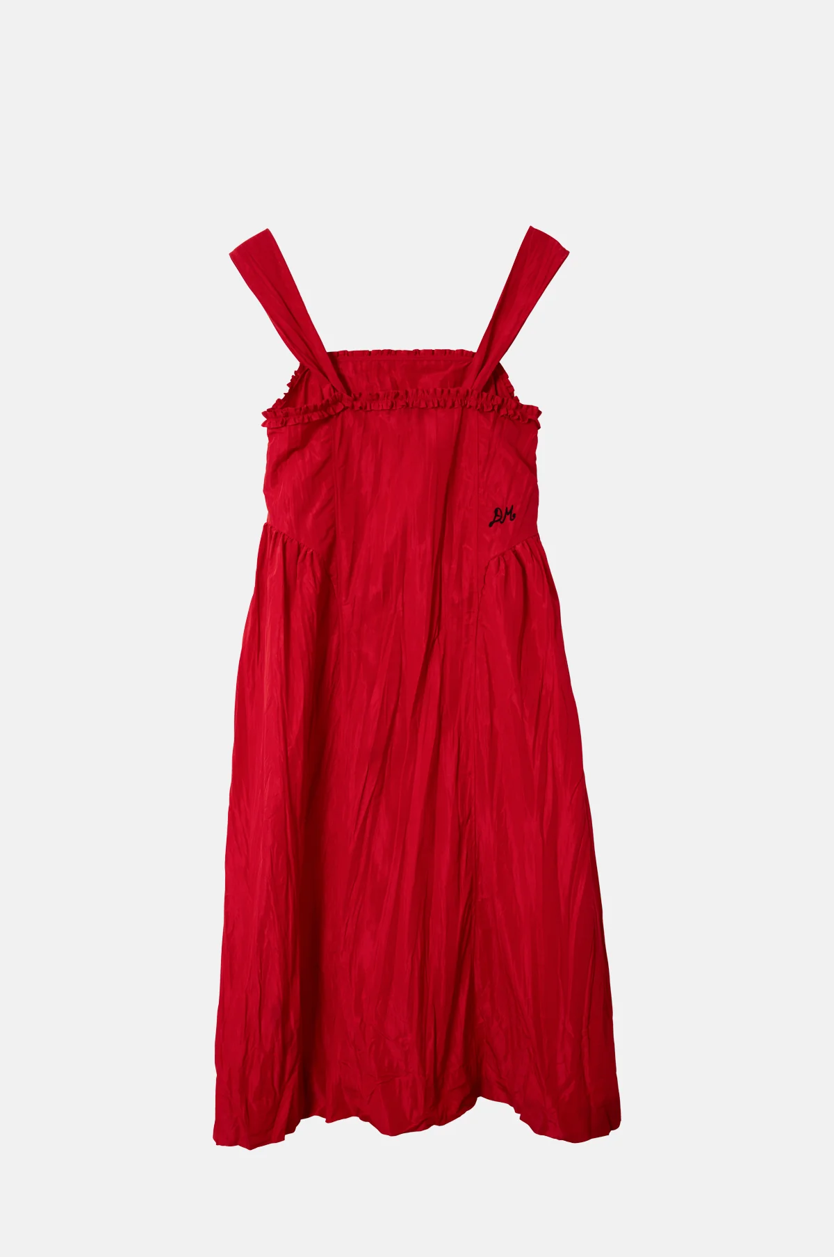 Elina Midi Dress Red Tafetta - Image 12