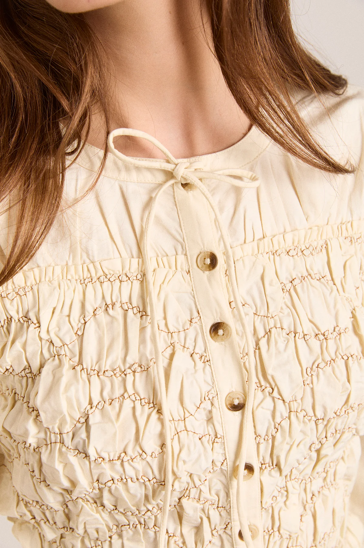 Elliana Smocked Cardi Butter - Image 4