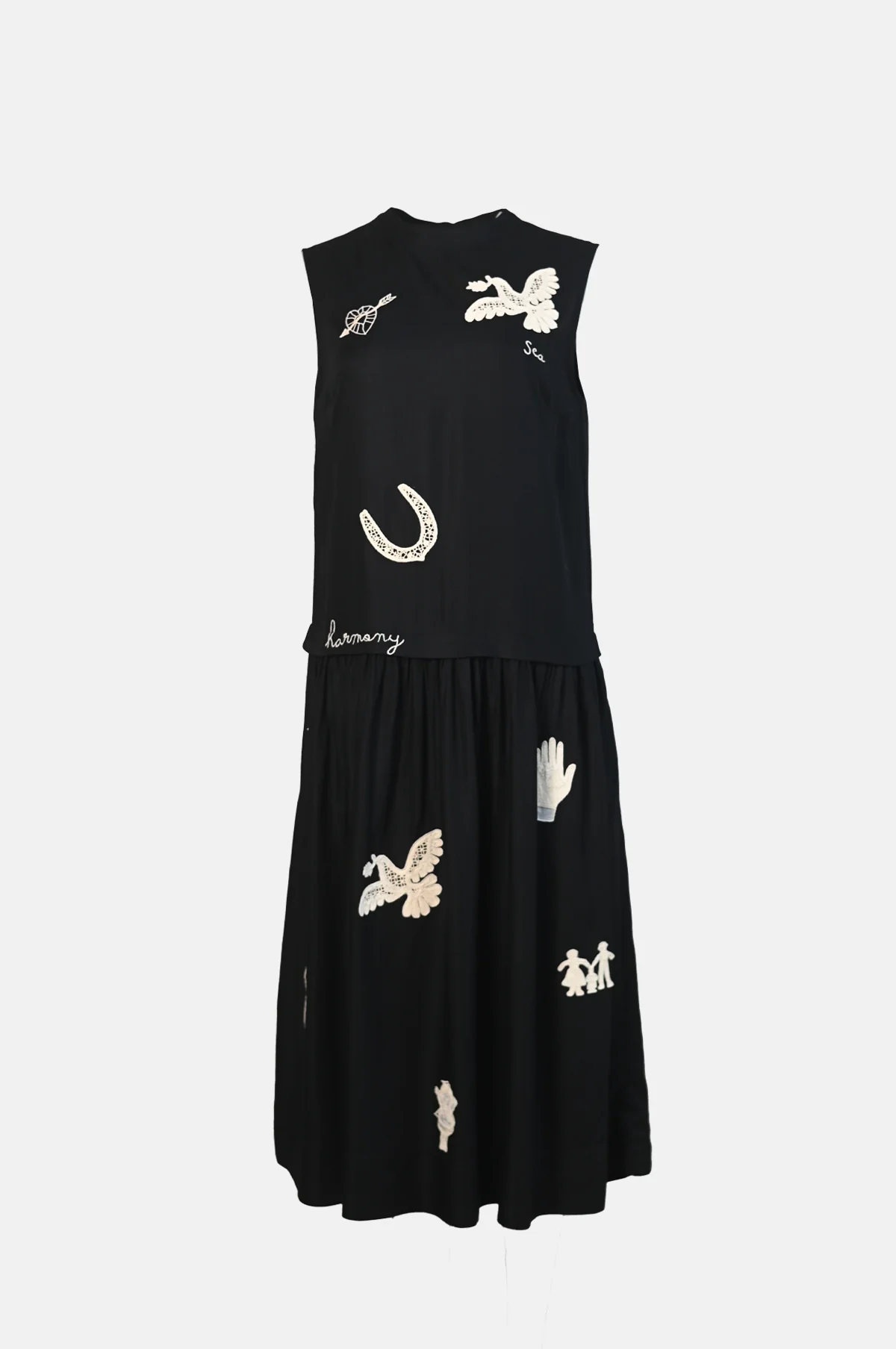 Ellison Solid Tank Midi Dress Black