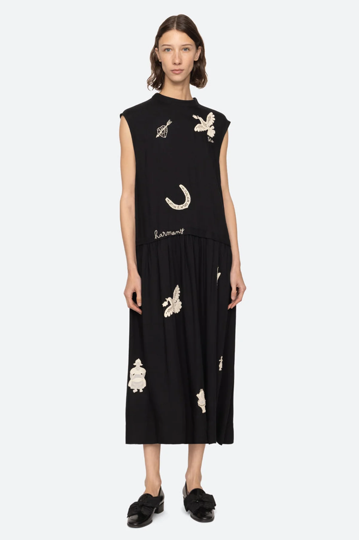 Ellison Solid Tank Midi Dress Black - Image 2