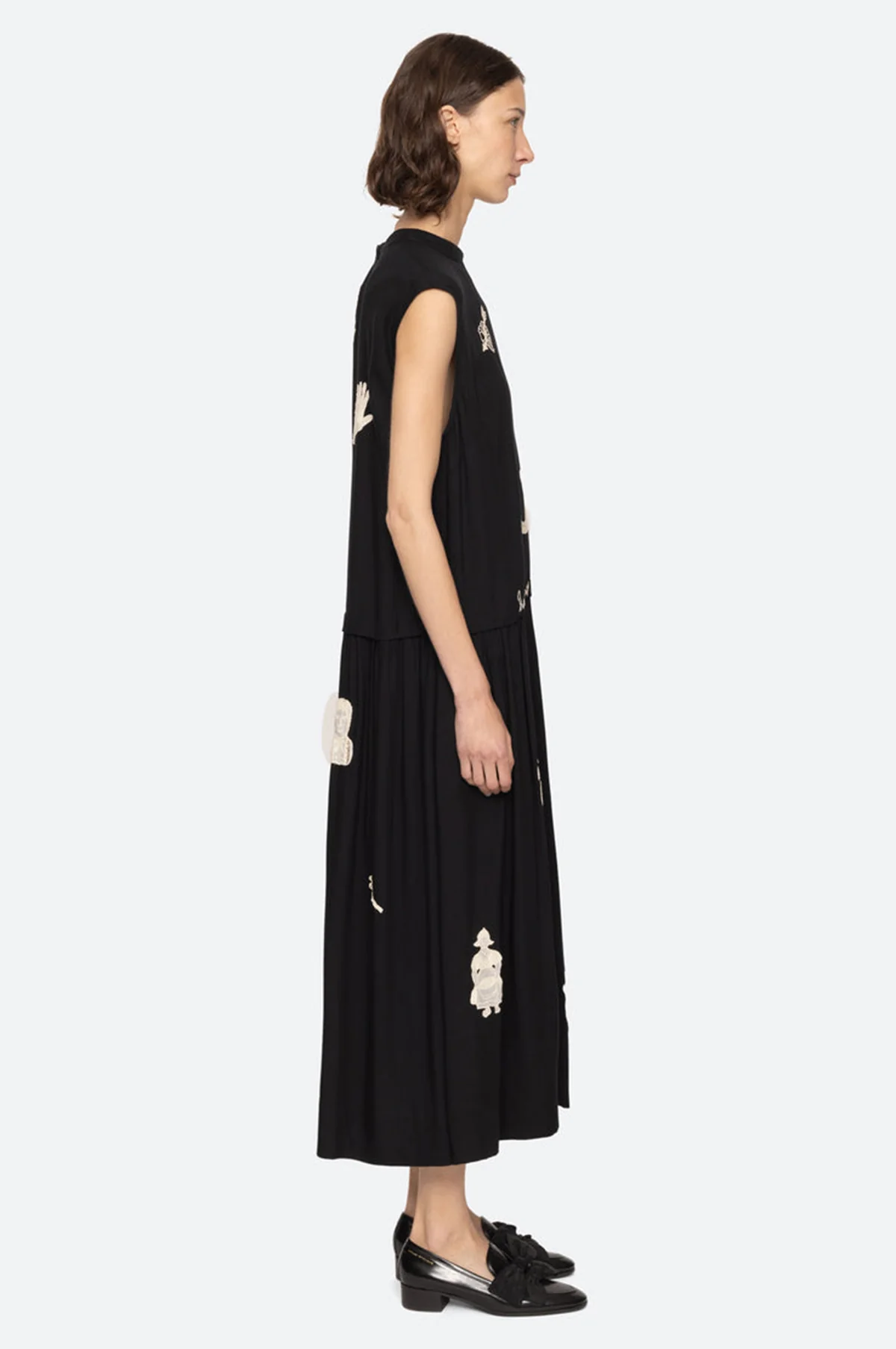 Ellison Solid Tank Midi Dress Black - Image 7