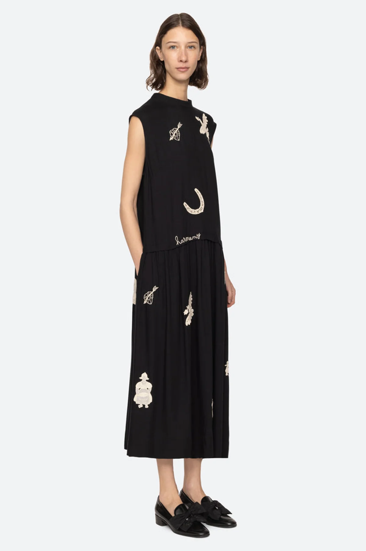 Ellison Solid Tank Midi Dress Black - Image 8