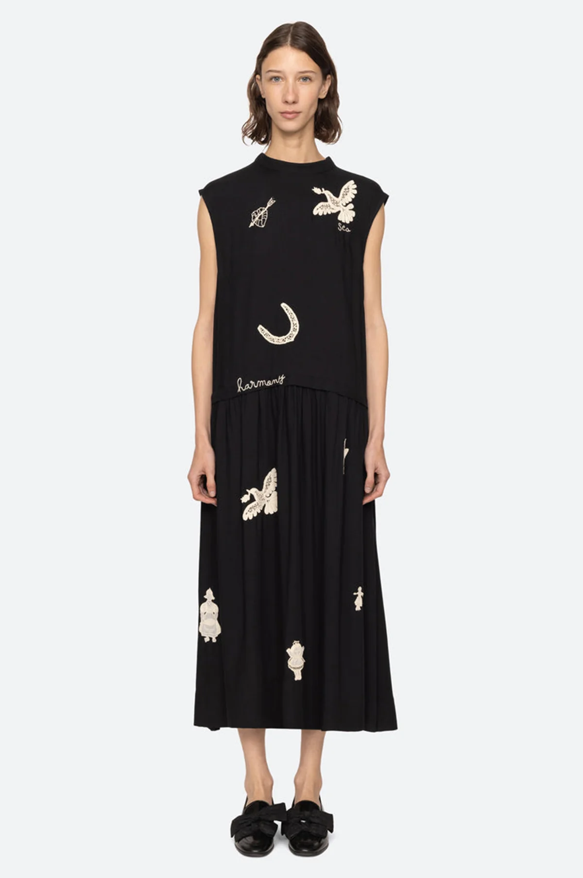 Ellison Solid Tank Midi Dress Black - Image 9