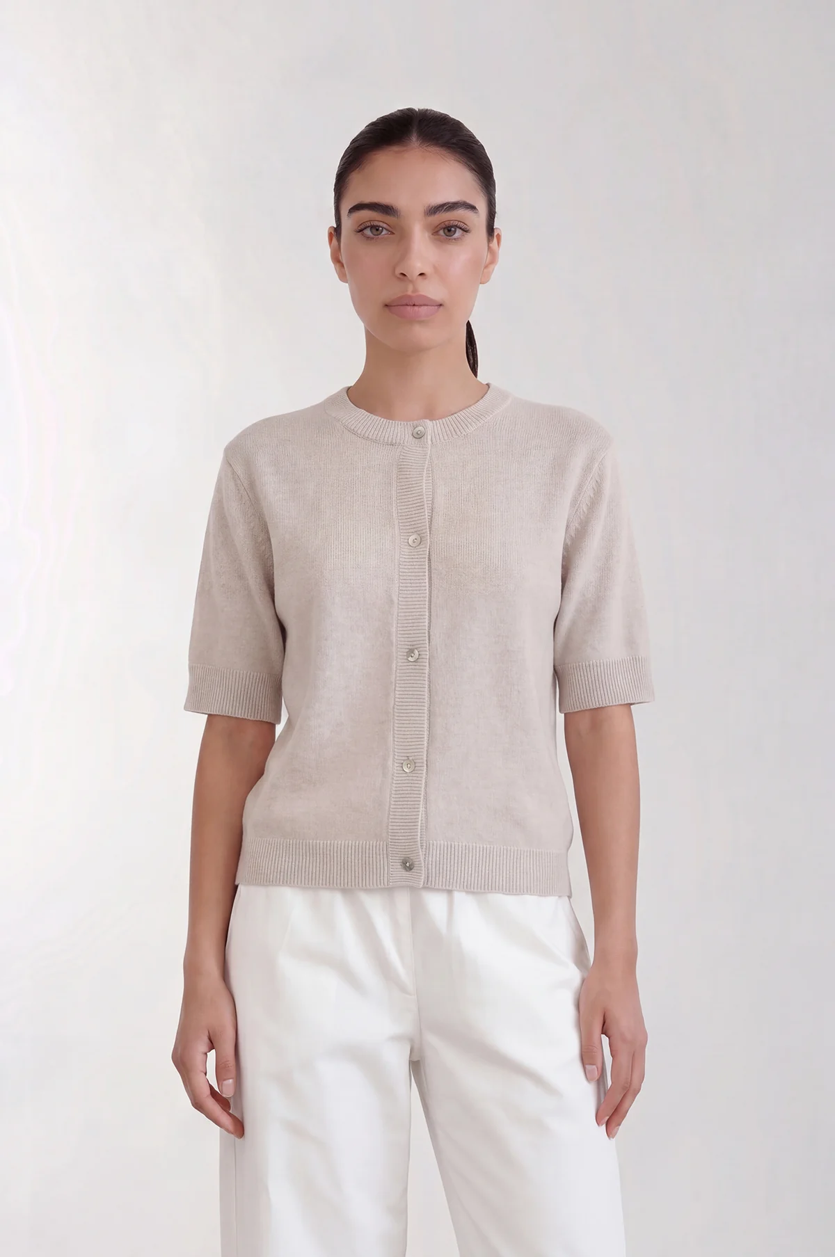 Eloise Cardigan Plaza Taupe Mel - Image 2