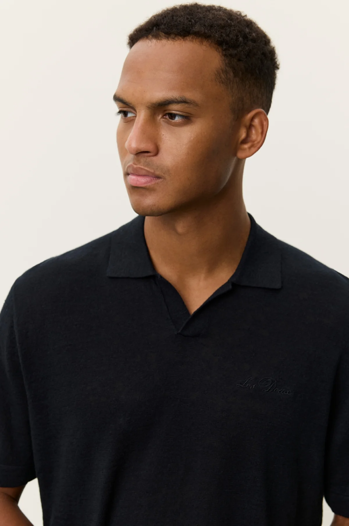 Emmanuel Knit Polo Black - Image 3