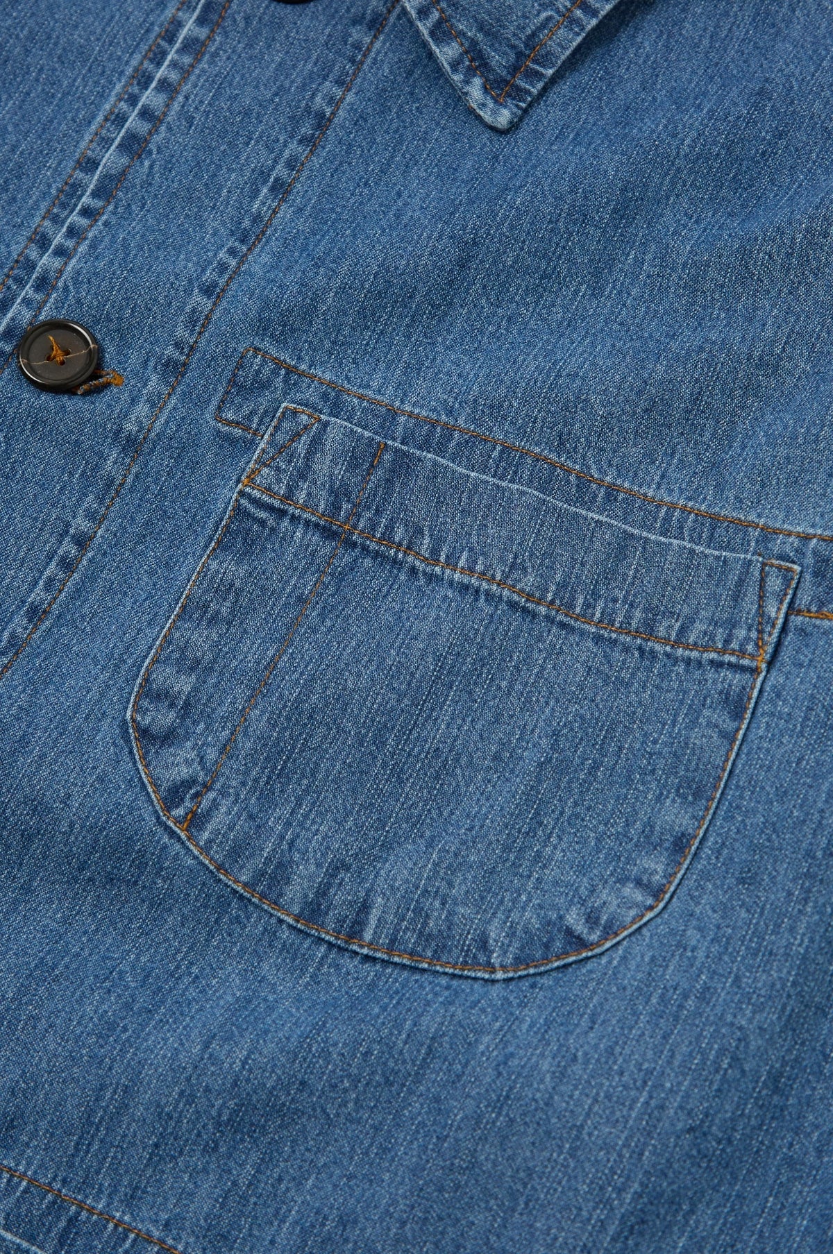 Field Jacket 8OZ Slub Denim Washed Indigo - Image 3