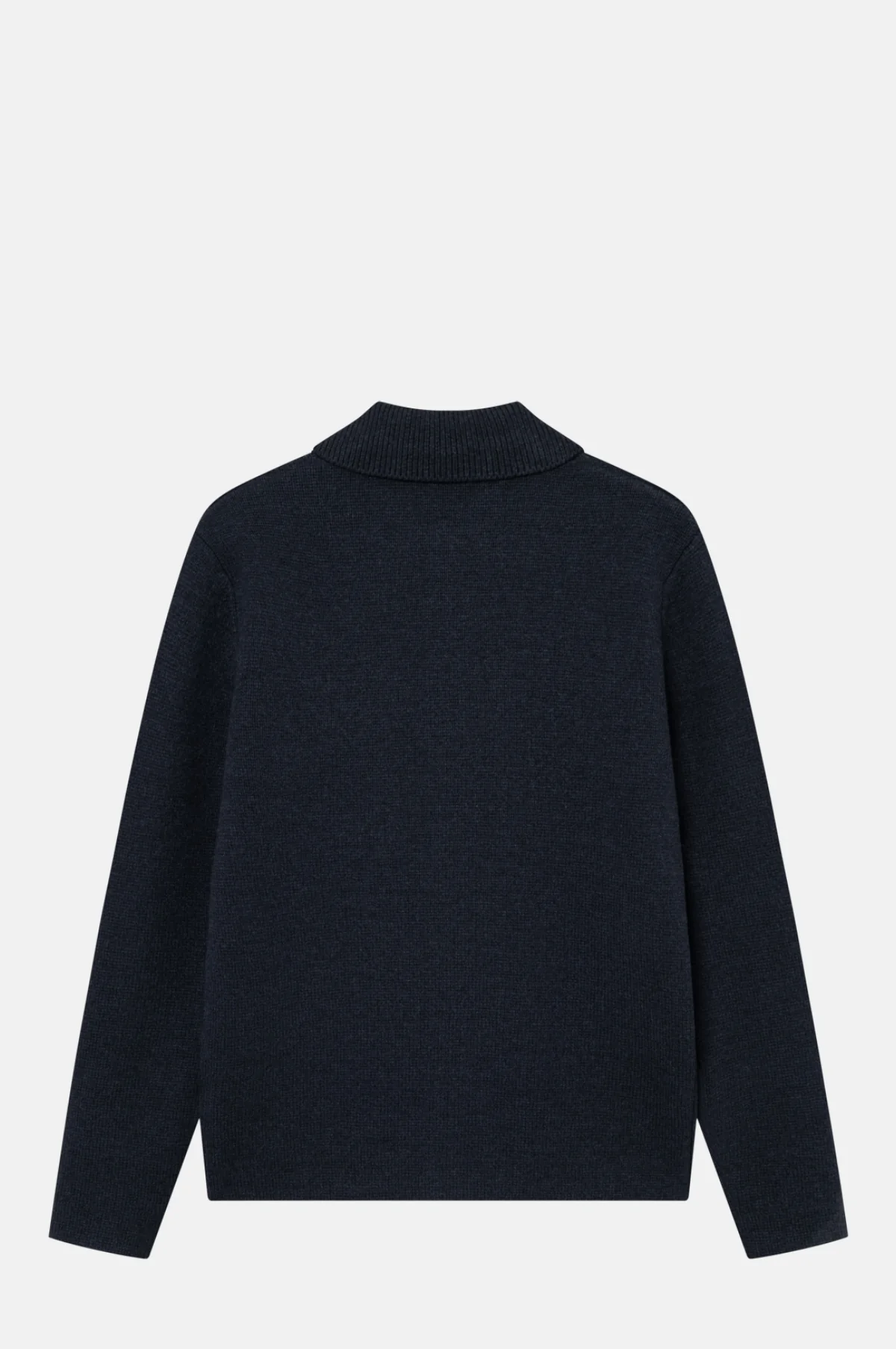 Fischer Milano Knit Overshirt Dark Navy - Image 8