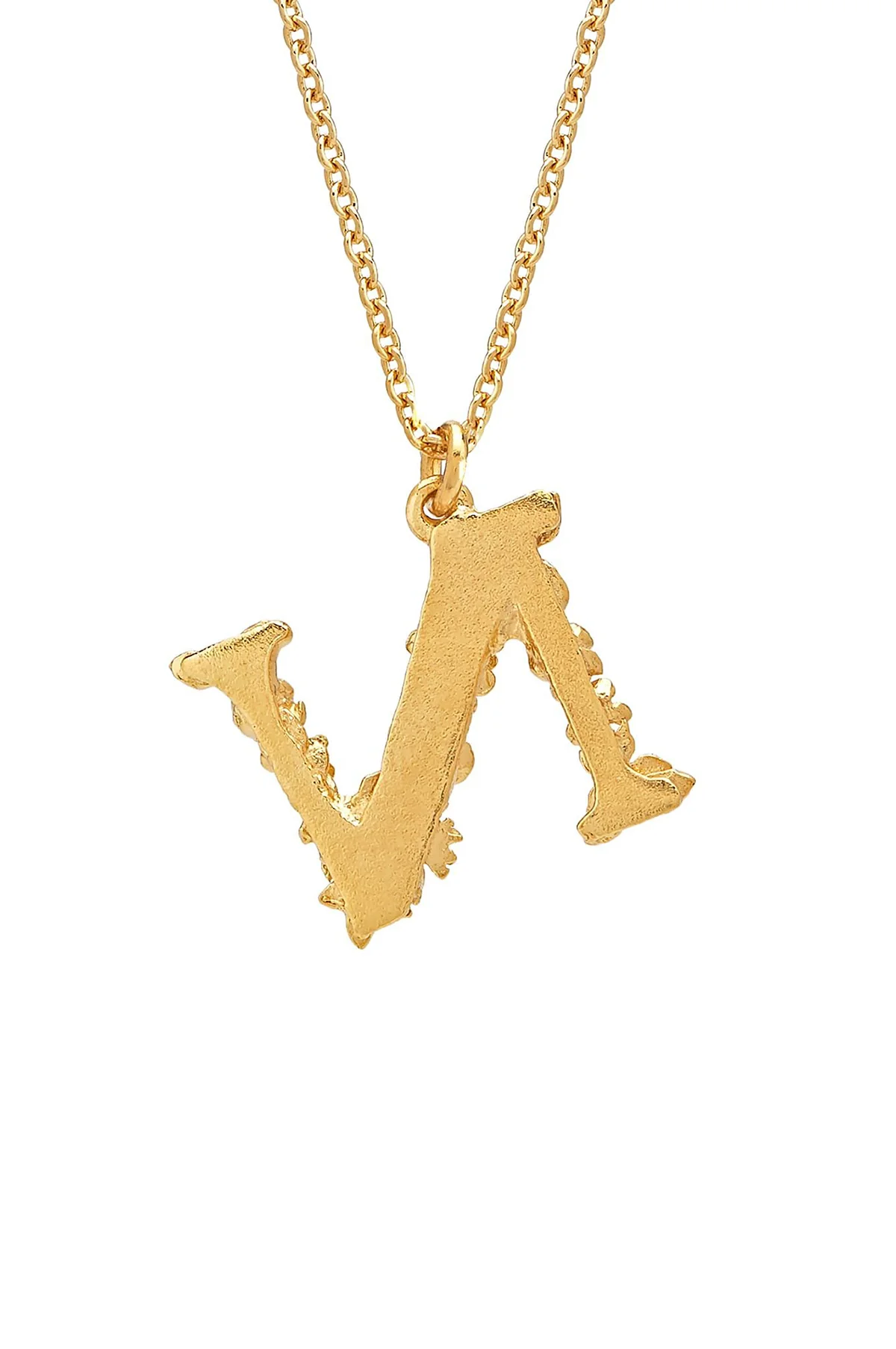 Floral Letter N Necklace Gold Plate - Image 4