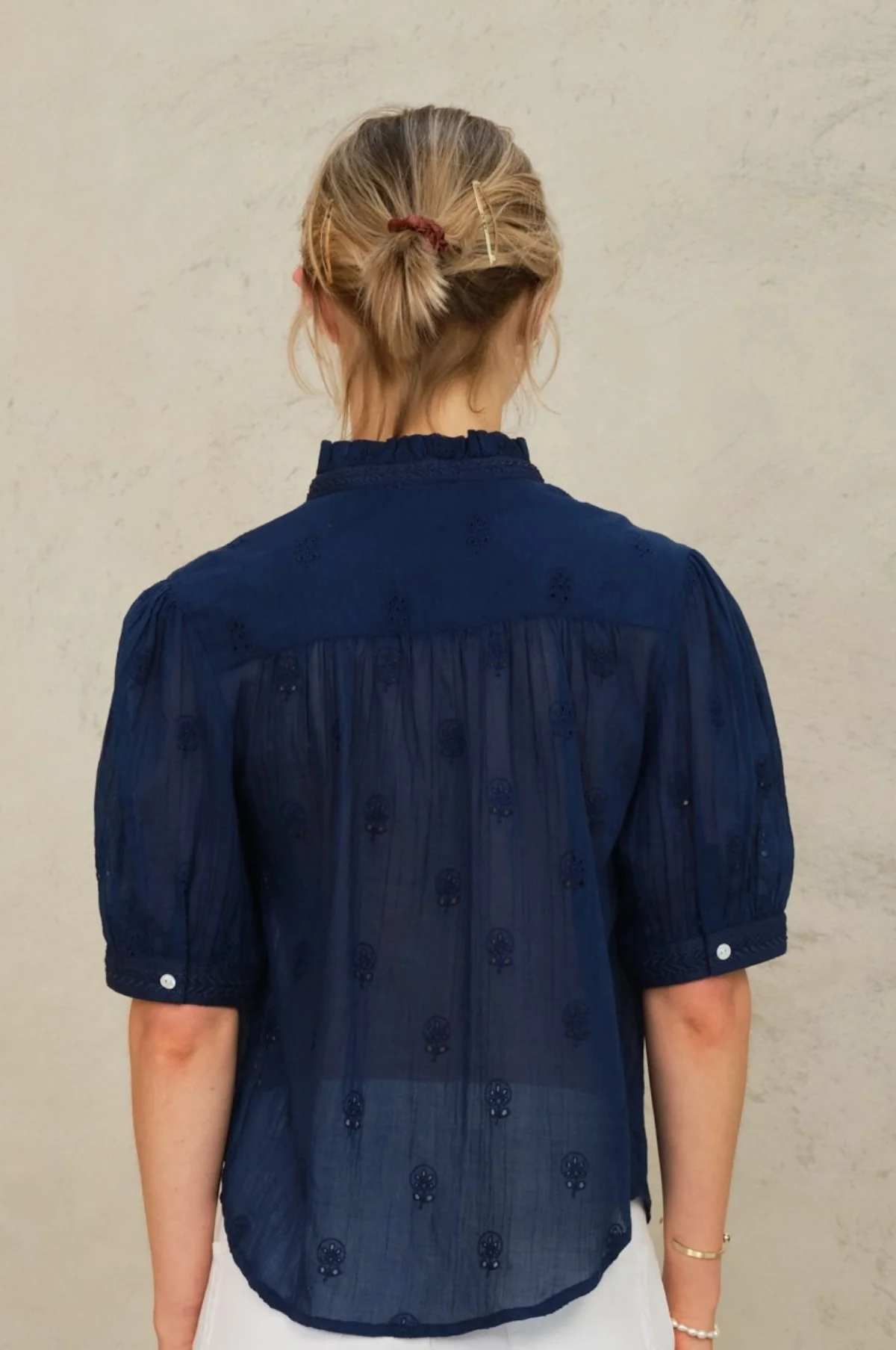 Frani Emb Top Indigo - Image 5