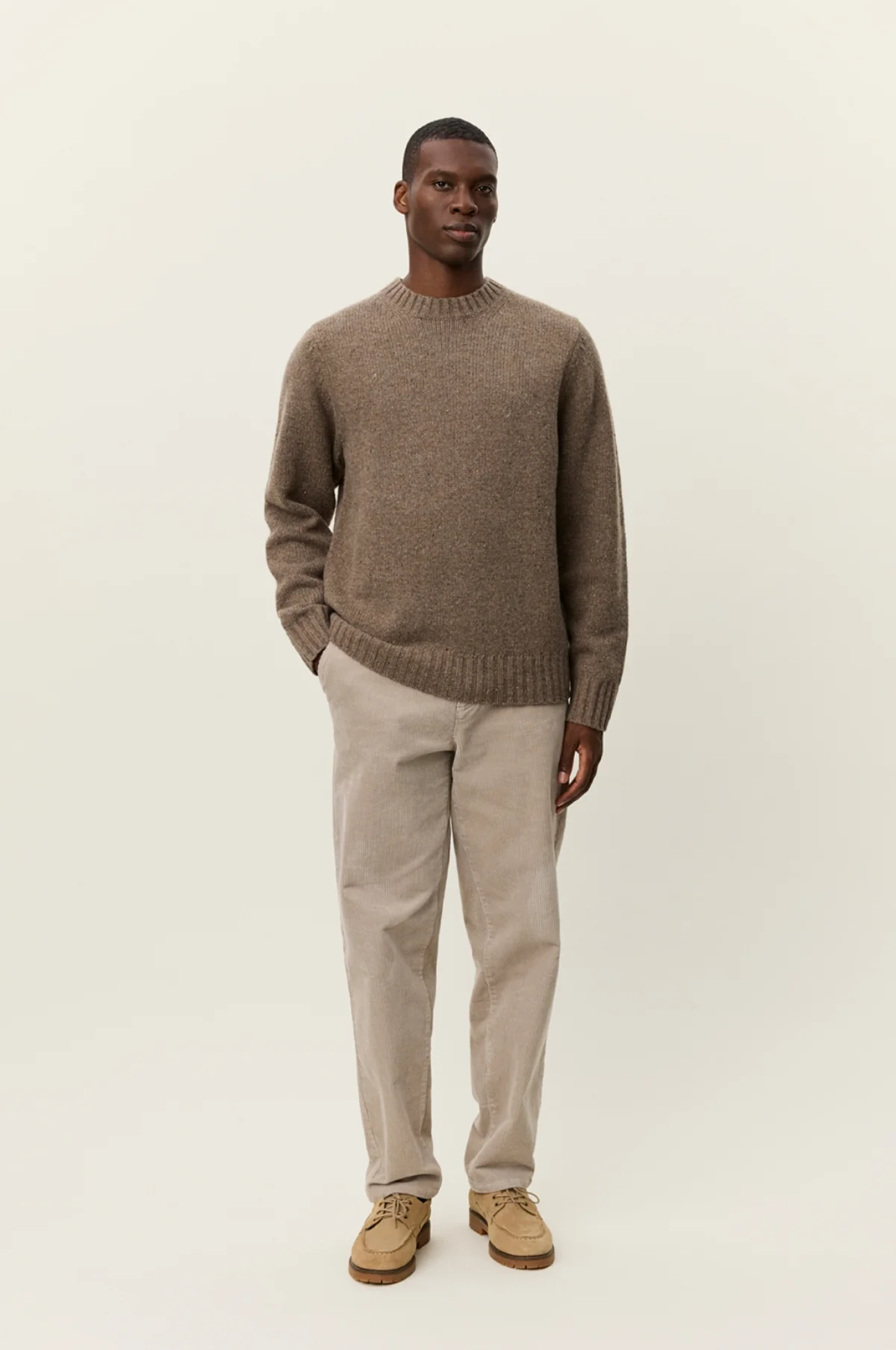 Gary Fleck Roundneck Jumper Mountain Grey Brown - Image 3