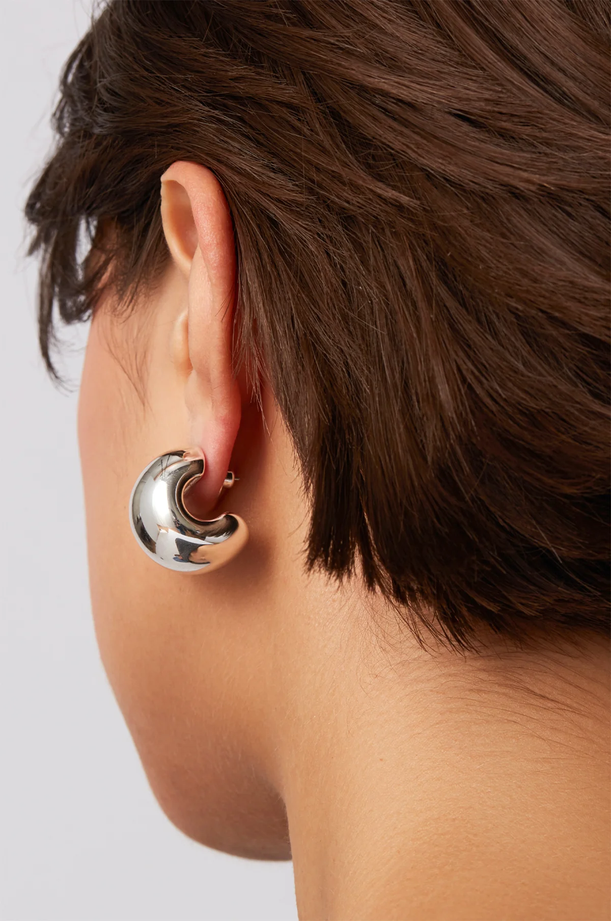 Gemma Silver Hoop Earrings - Image 2