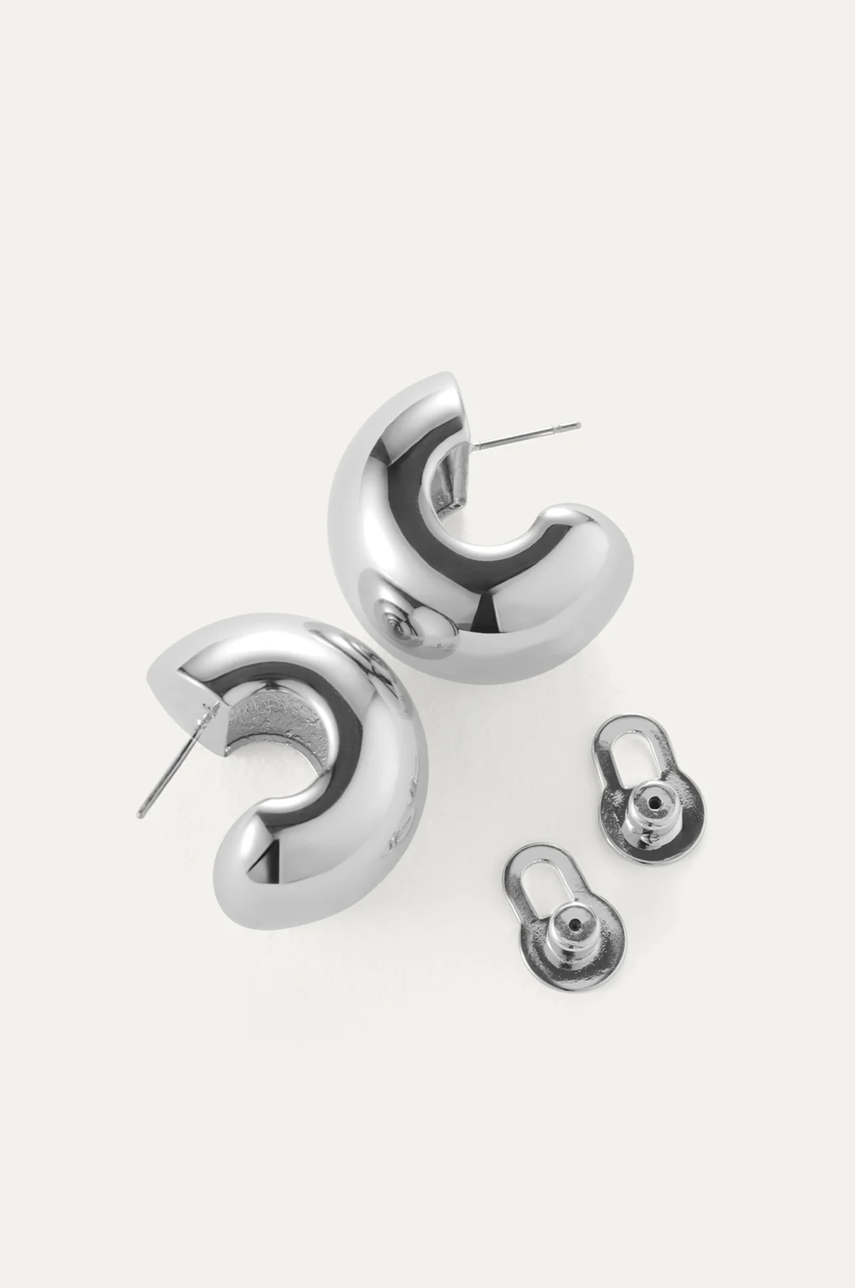 Gemma Silver Hoop Earrings - Image 4