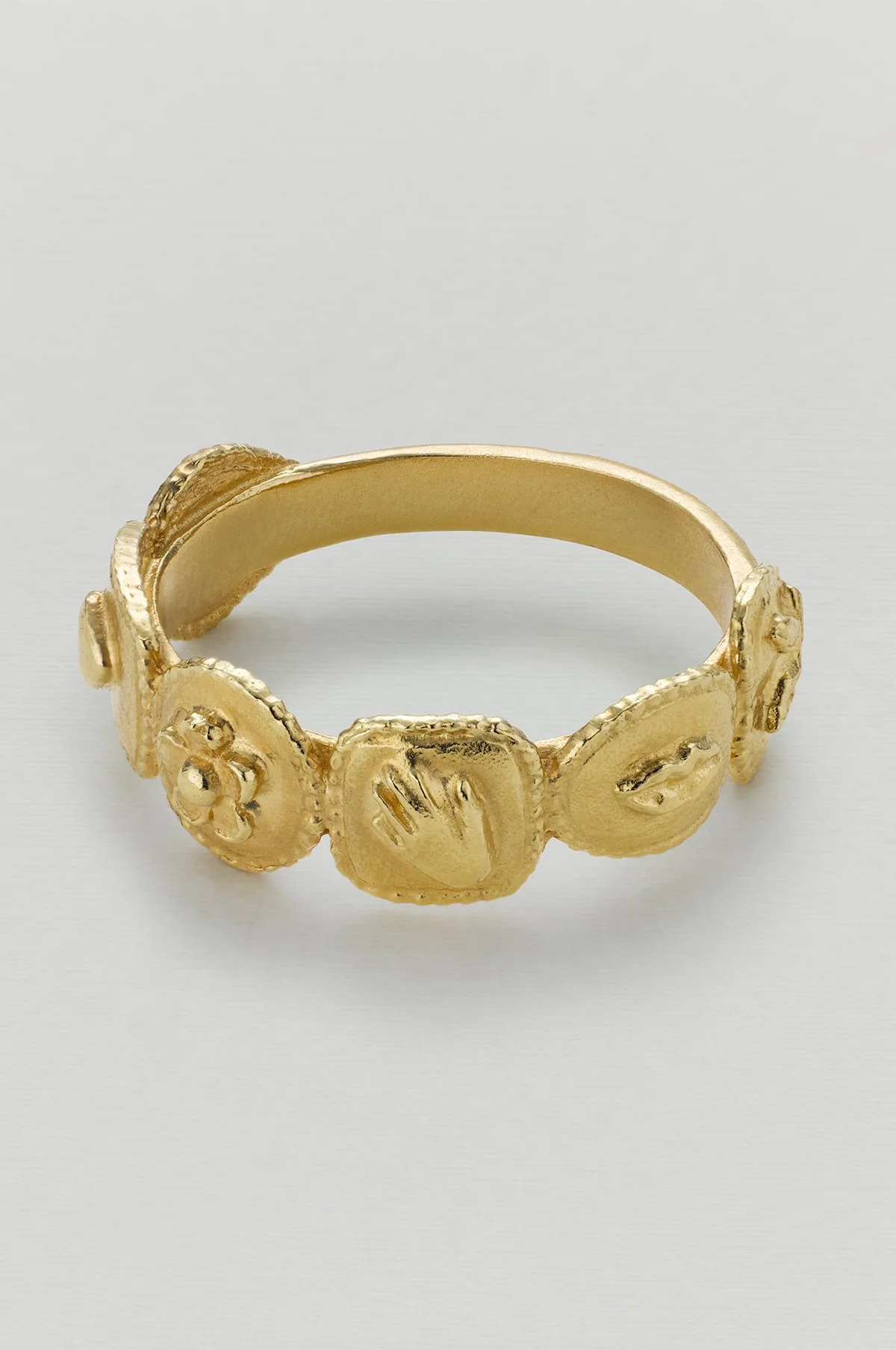 Gratitude for Nature Half Wreath Ring Gold - Image 2
