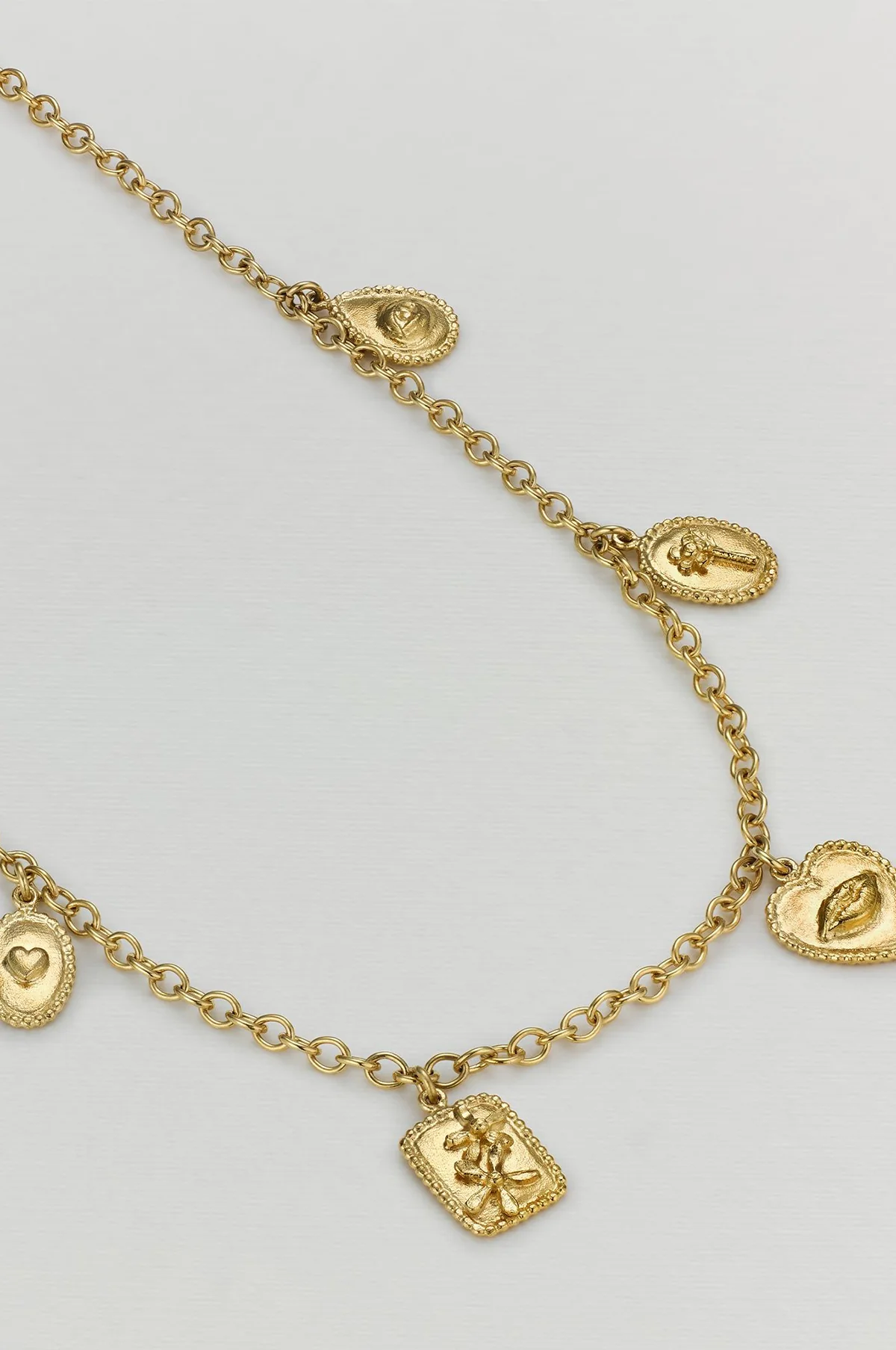 Gratitude for Nature Small Charm Necklace Gold - Image 2