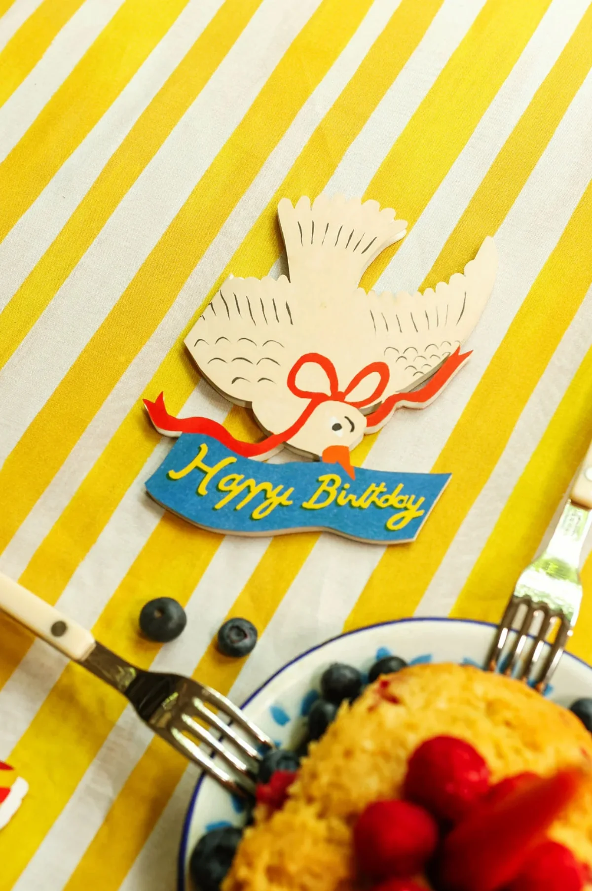 Happy Birthday Bird Die Cut Card - Image 2