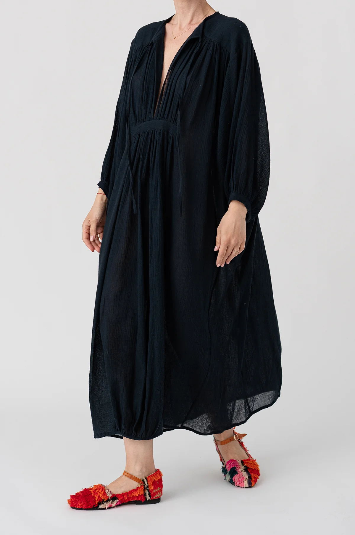 Hazy Nipple Dress Navy - Image 3