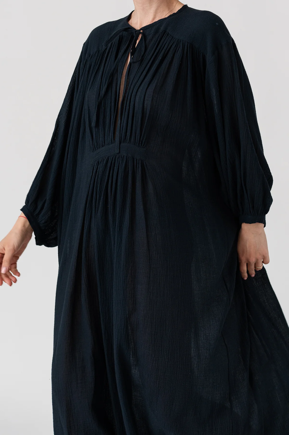 Hazy Nipple Dress Navy - Image 5