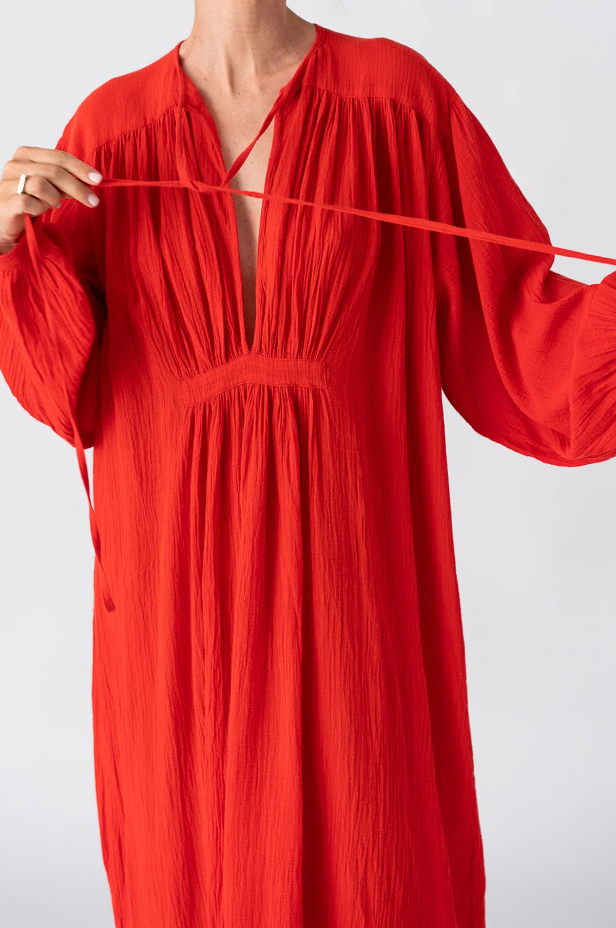 Hazy Nipple Dress Red - Image 3