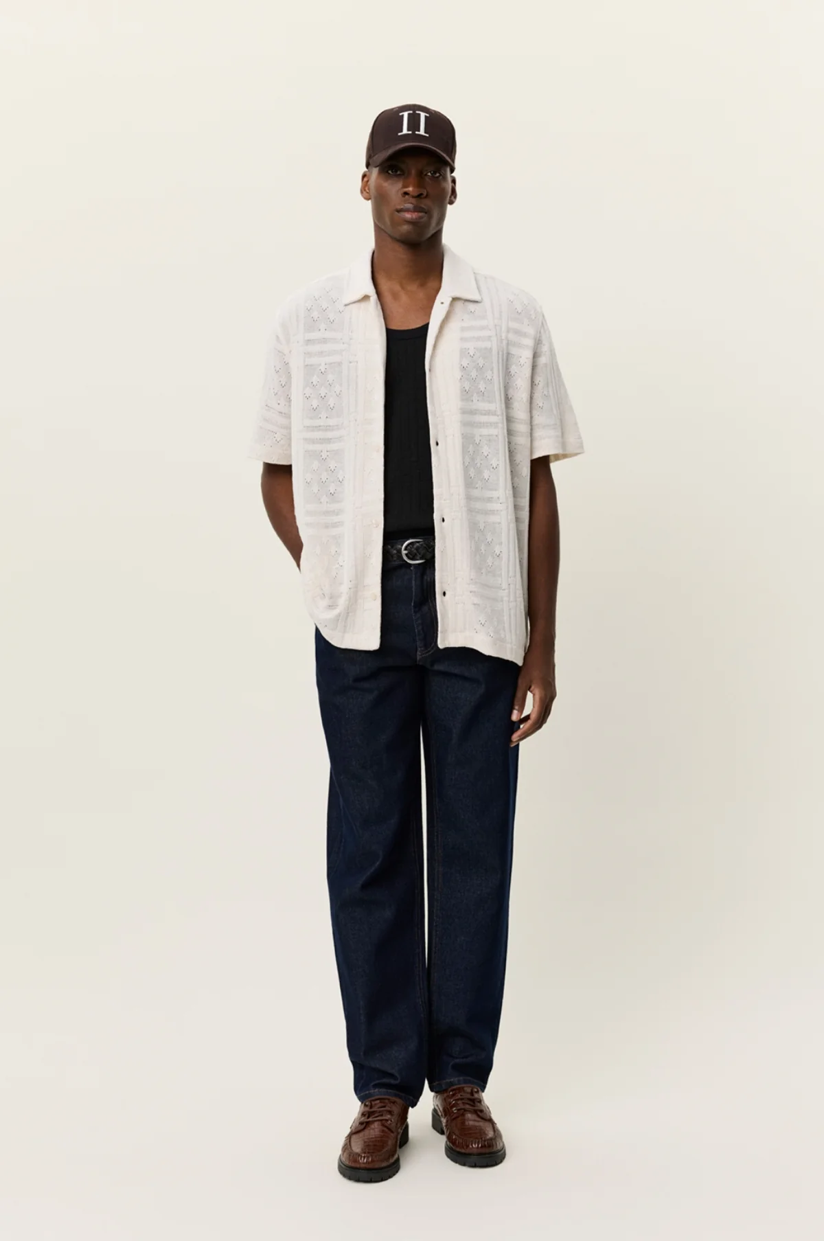 Hector Pointelle SS Shirt Eggnog White - Image 5
