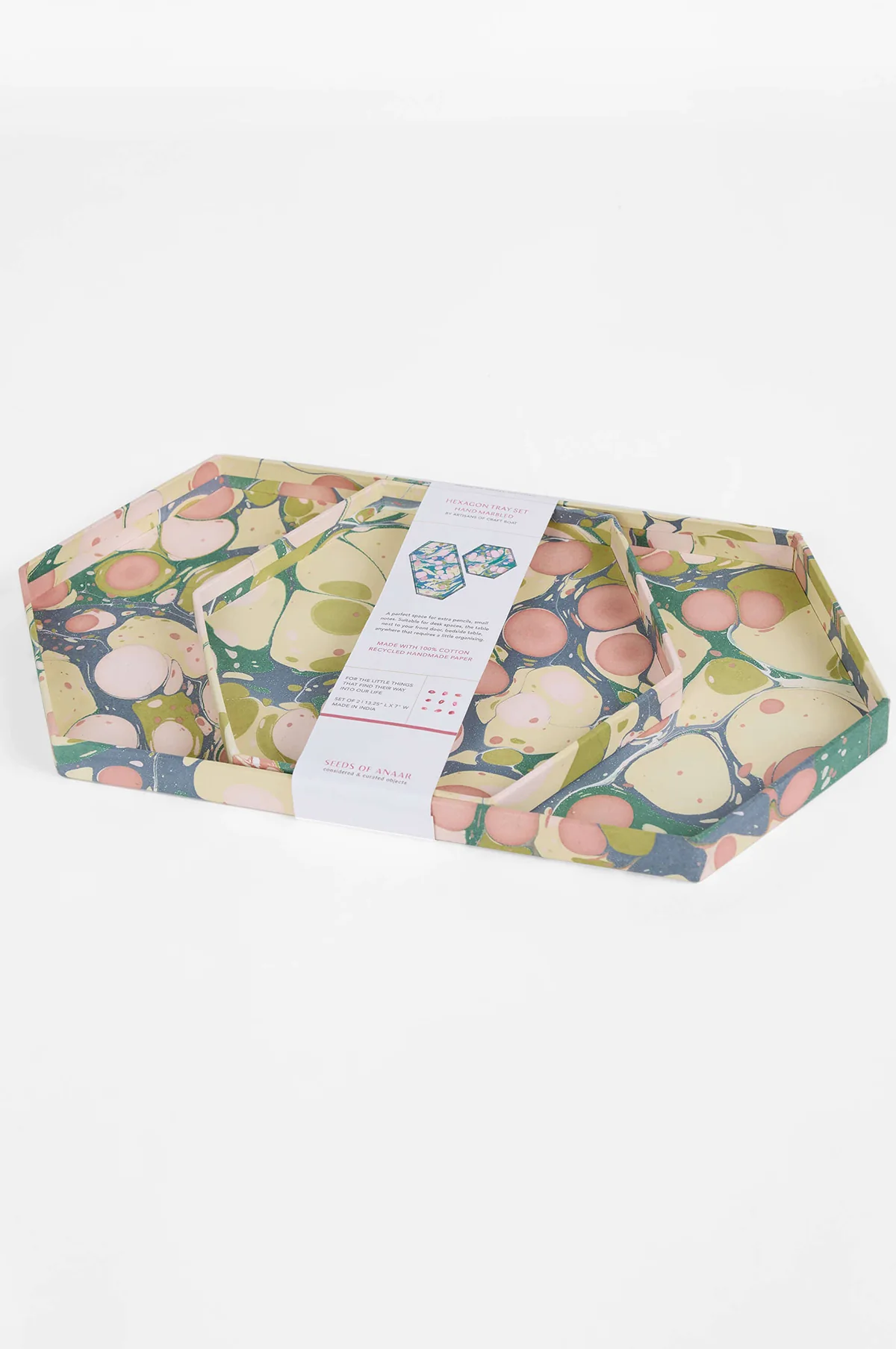 Hexagon Tray Set Moss Bubble - Image 3
