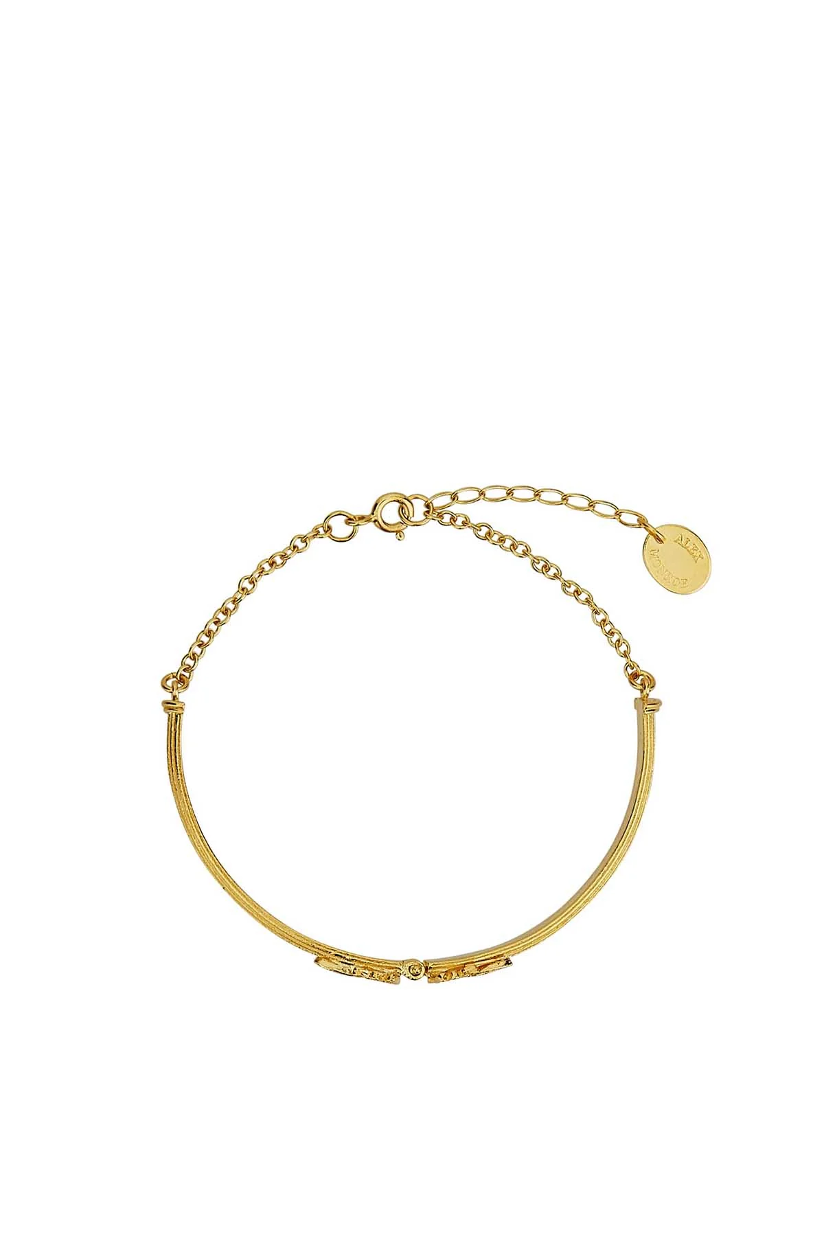Hinged Column Ornate Bracelet Gold - Image 3