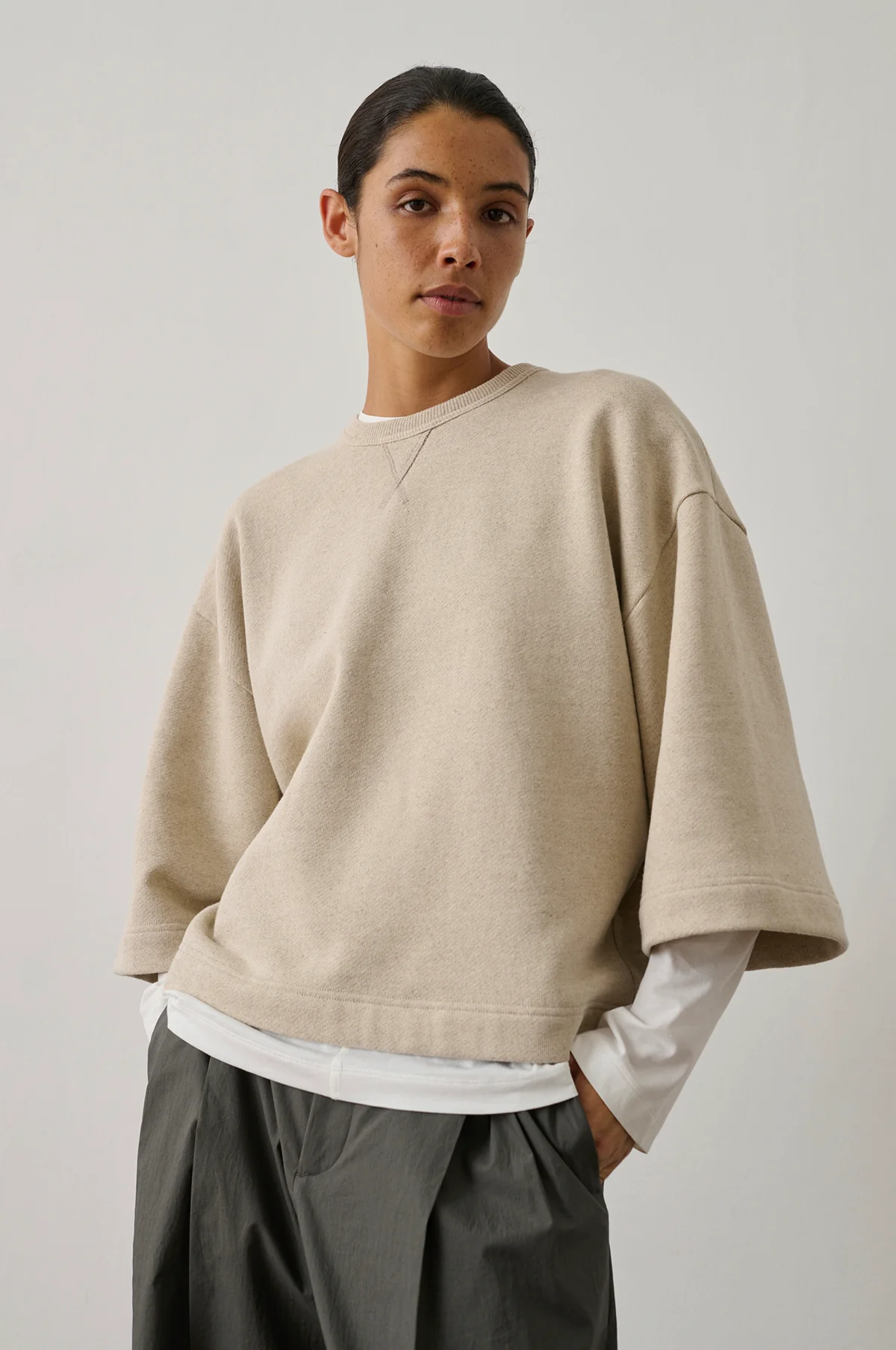 Iksan Sweat Beige Chine - Image 2