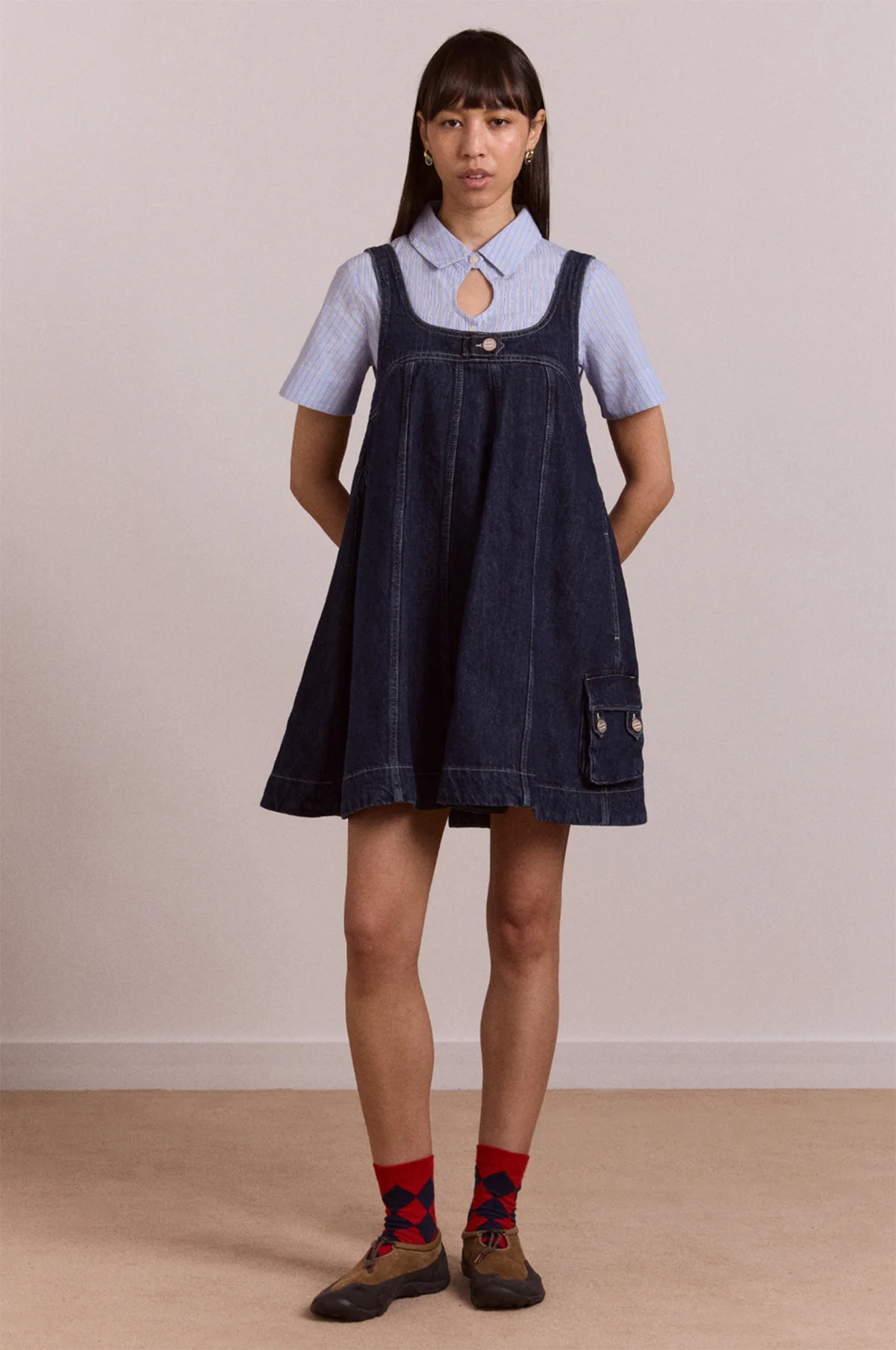 Immy Mini Dress Dark Wash - Image 2