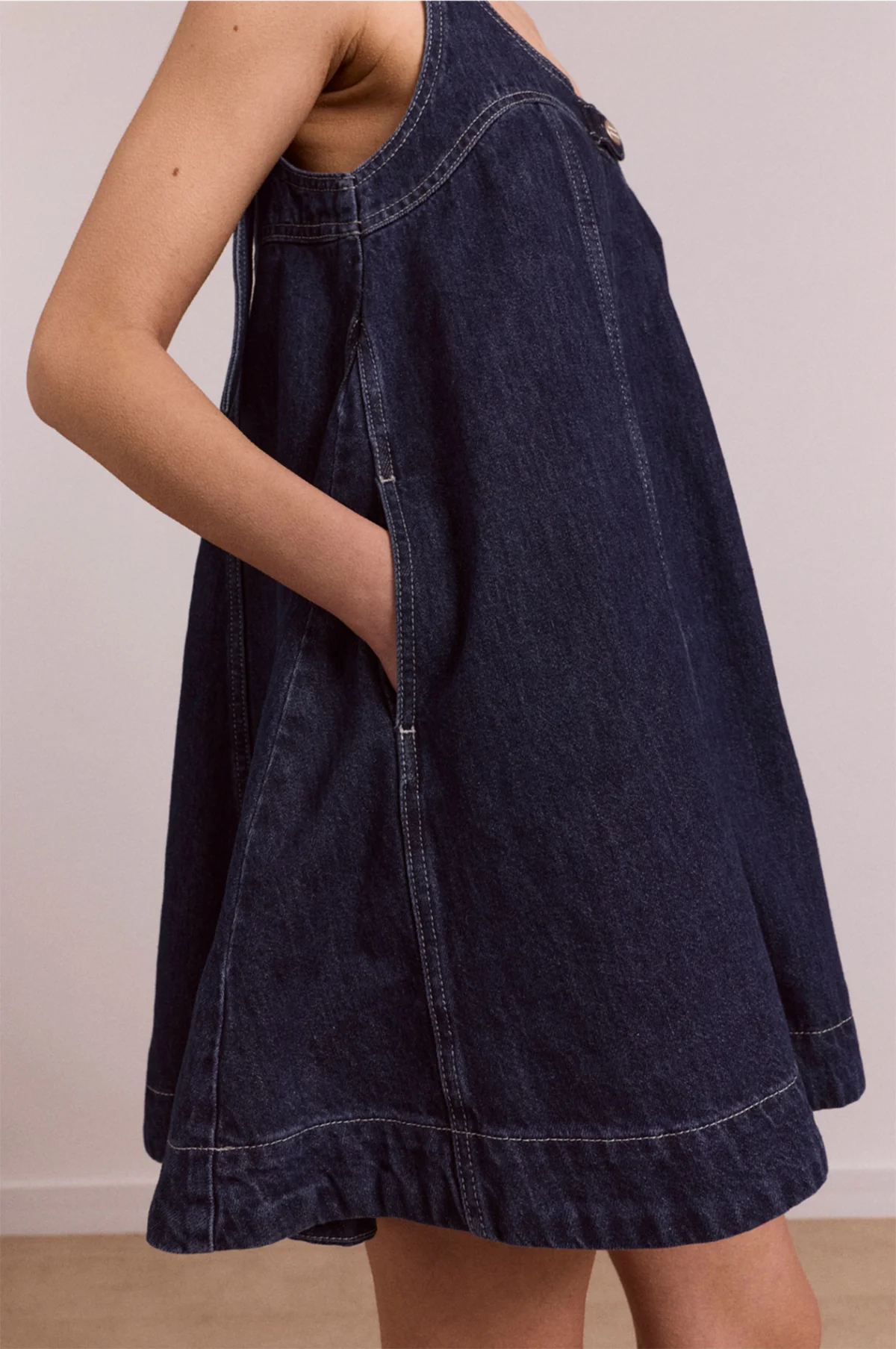 Immy Mini Dress Dark Wash - Image 4