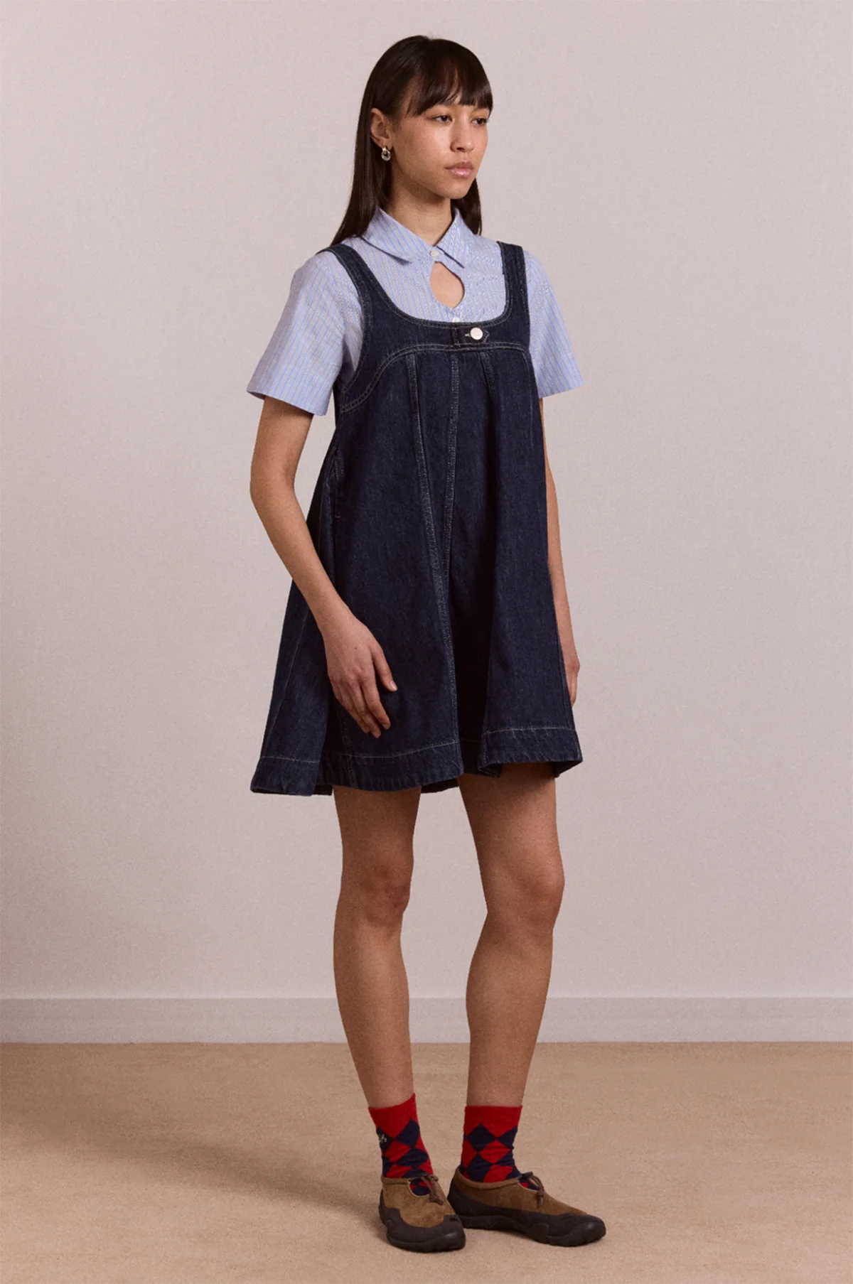 Immy Mini Dress Dark Wash - Image 6