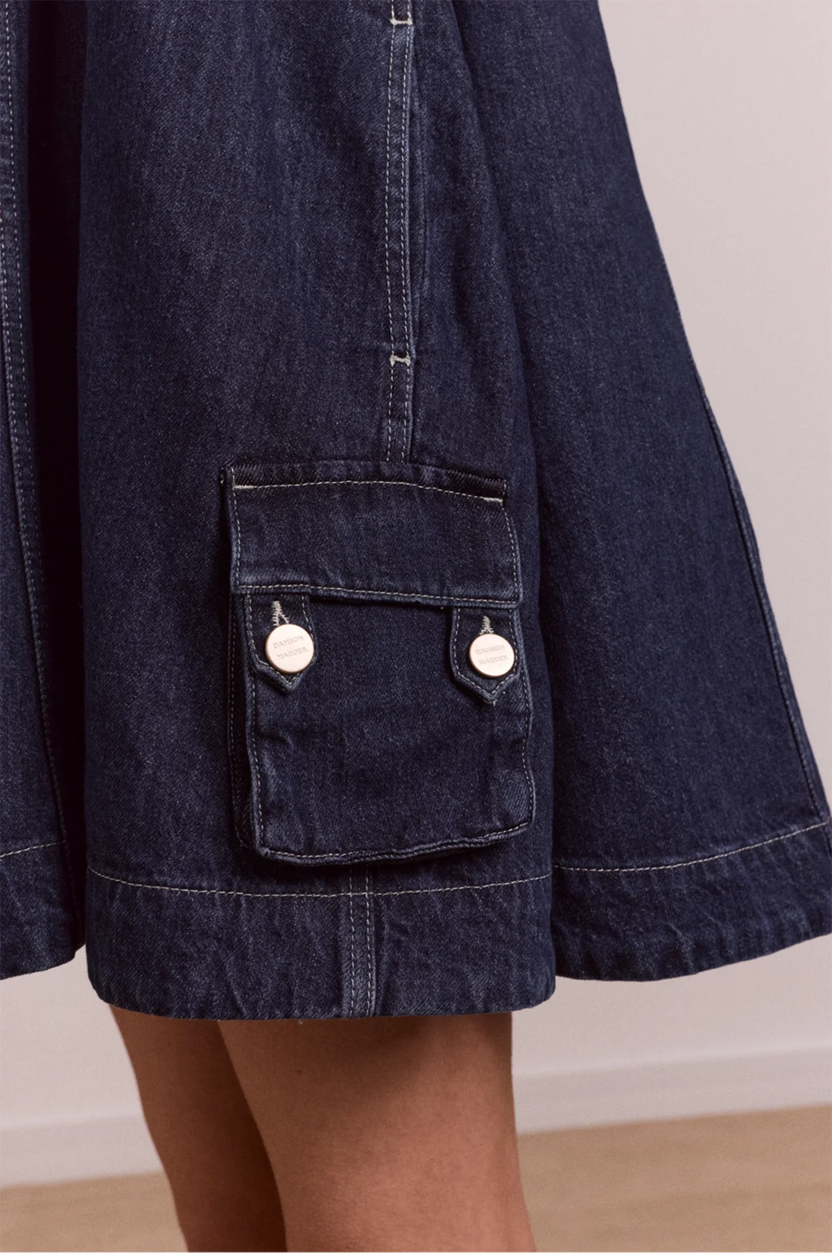 Immy Mini Dress Dark Wash - Image 8