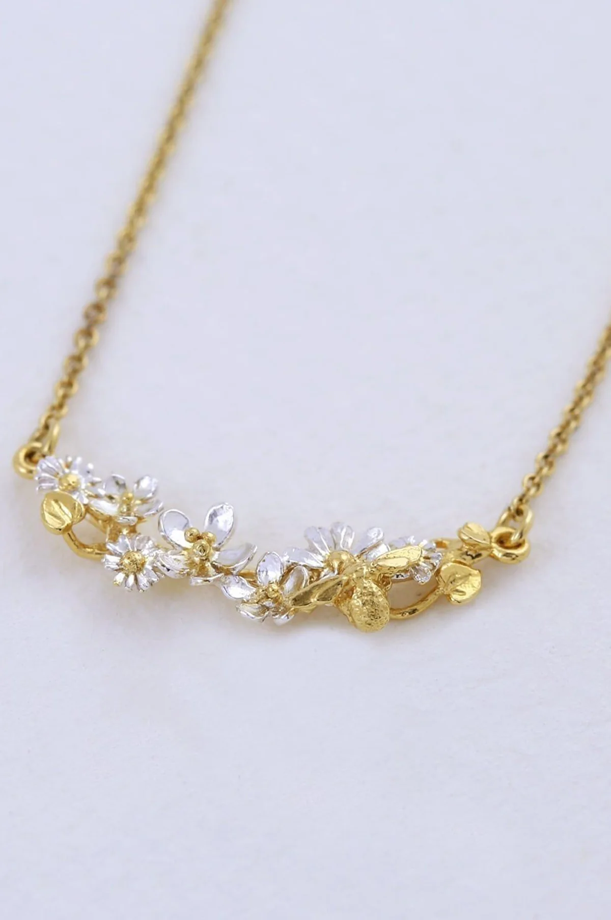 In-Line Garden Gathering Necklace with Itsy Bitsy Bee - Image 2